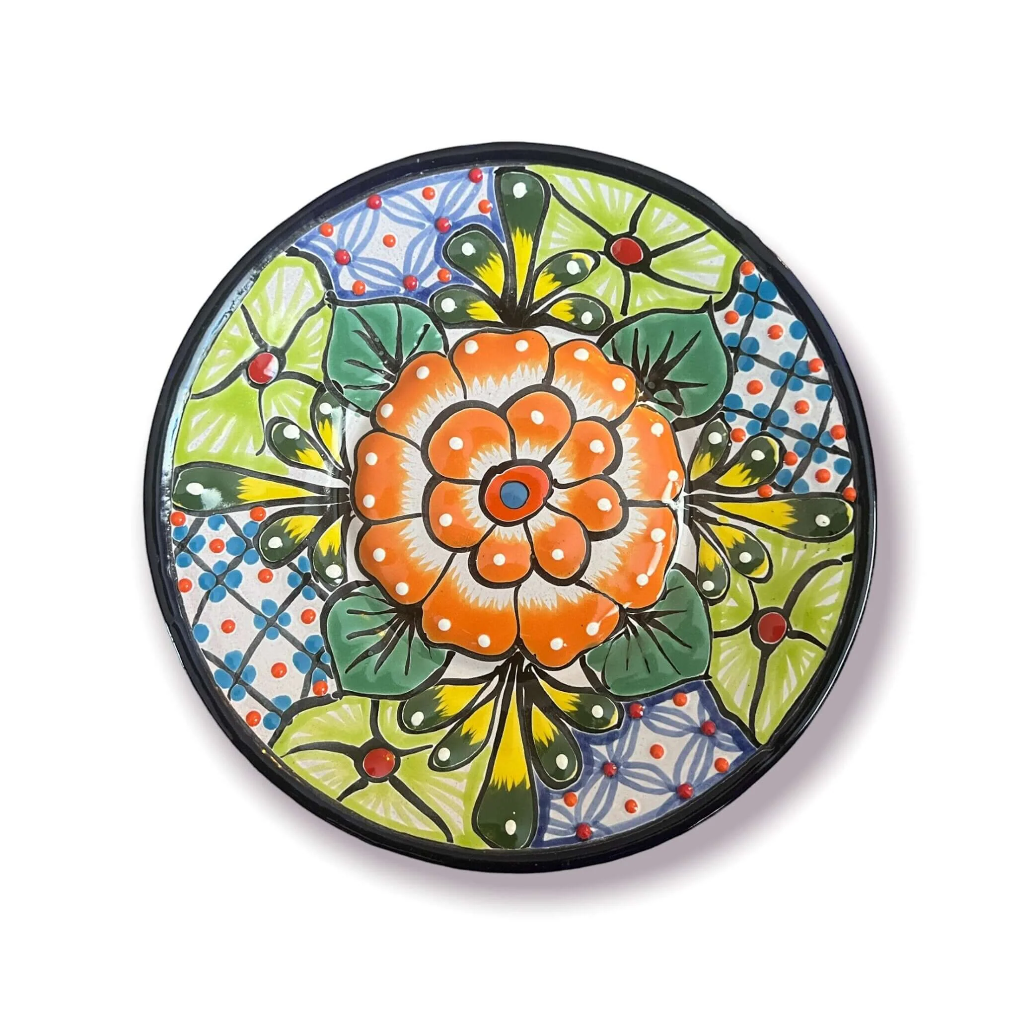 12-Piece Talavera Dinnerware Set | Handmade Mexican Ceramic Plates & Bowls - Image 6