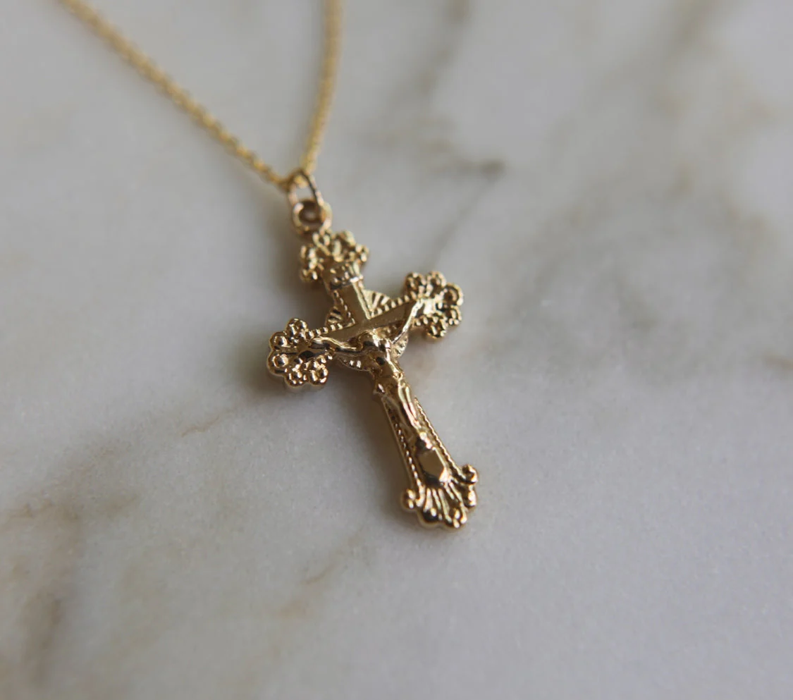 14k Gold Crucifix Necklace - Image 9