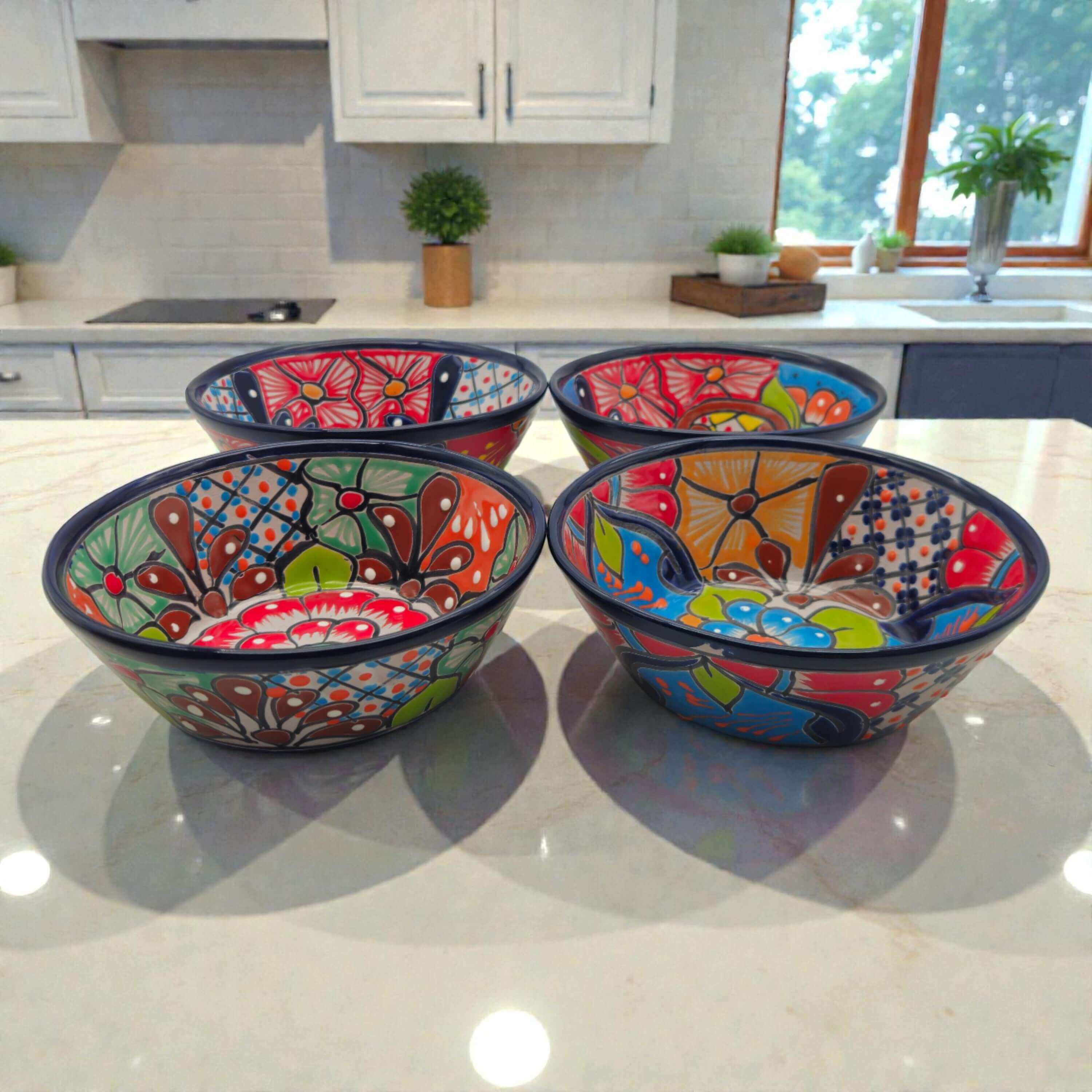 7.5" Talavera Soup Bowl | Handmade Mexican Dinnerware - Image 2