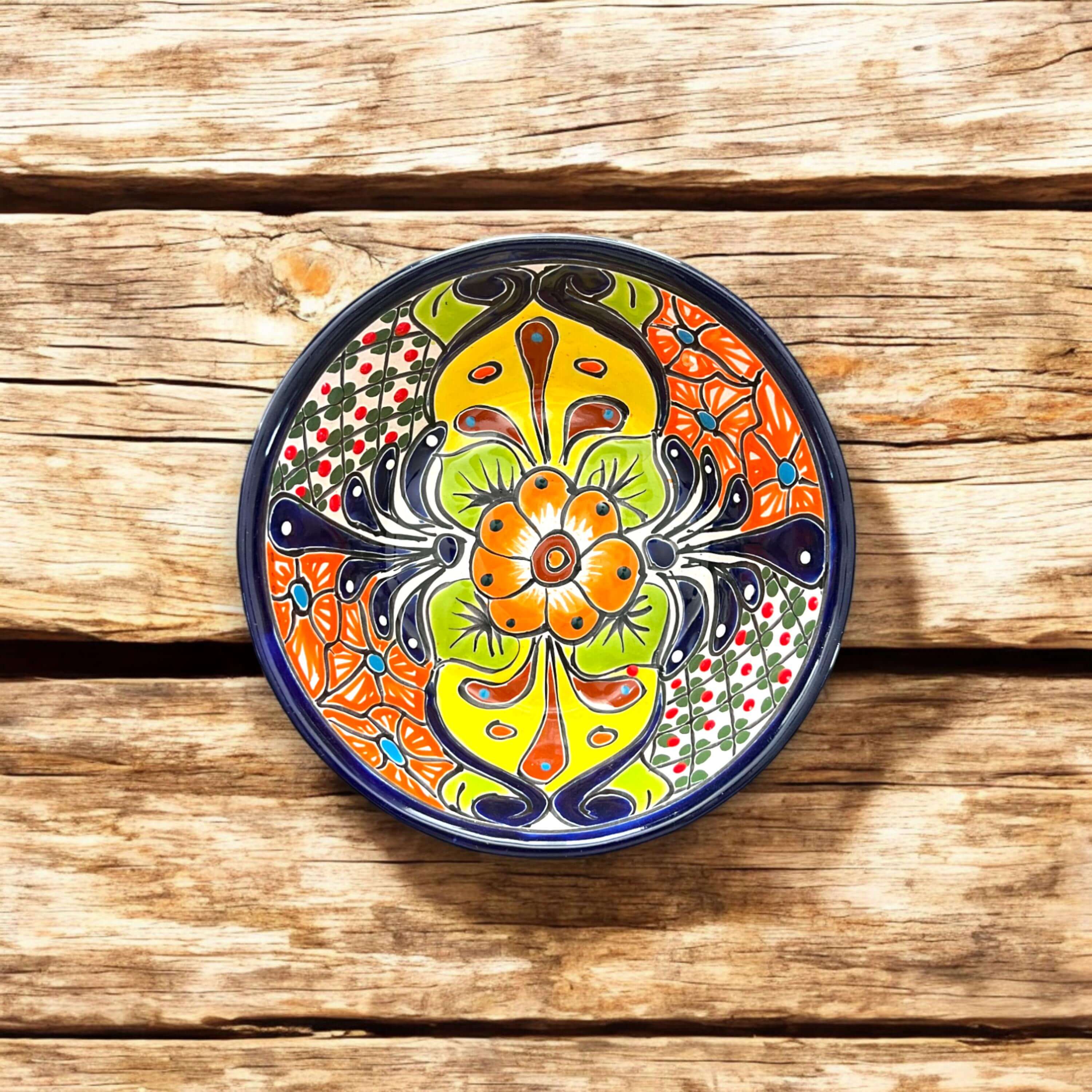 7.5" Talavera Soup Bowl | Handmade Mexican Dinnerware - Image 4
