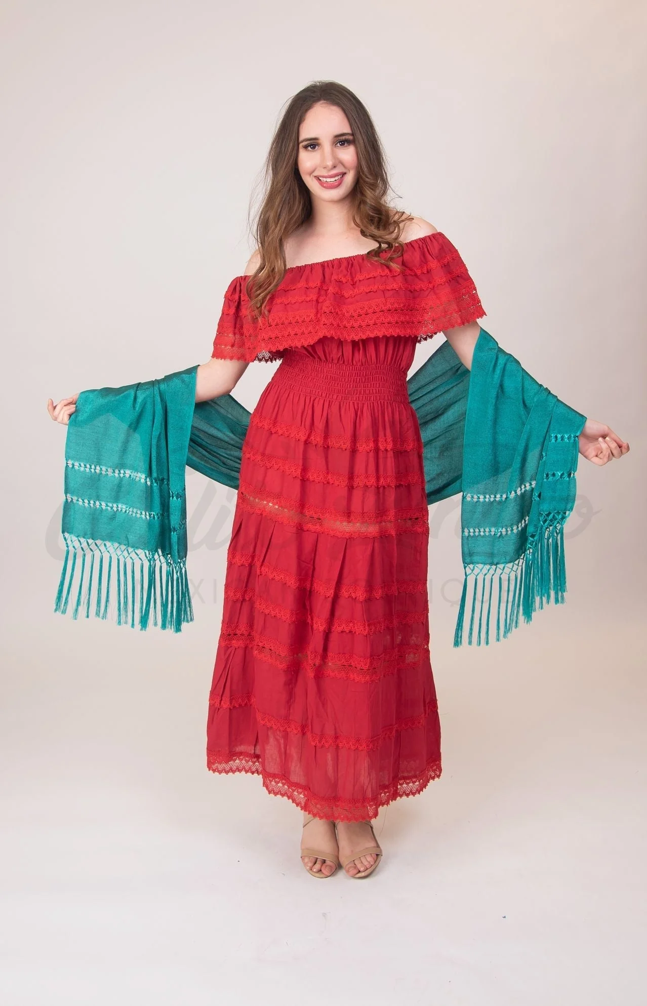Adalia Maxi Dress Red - Image 2