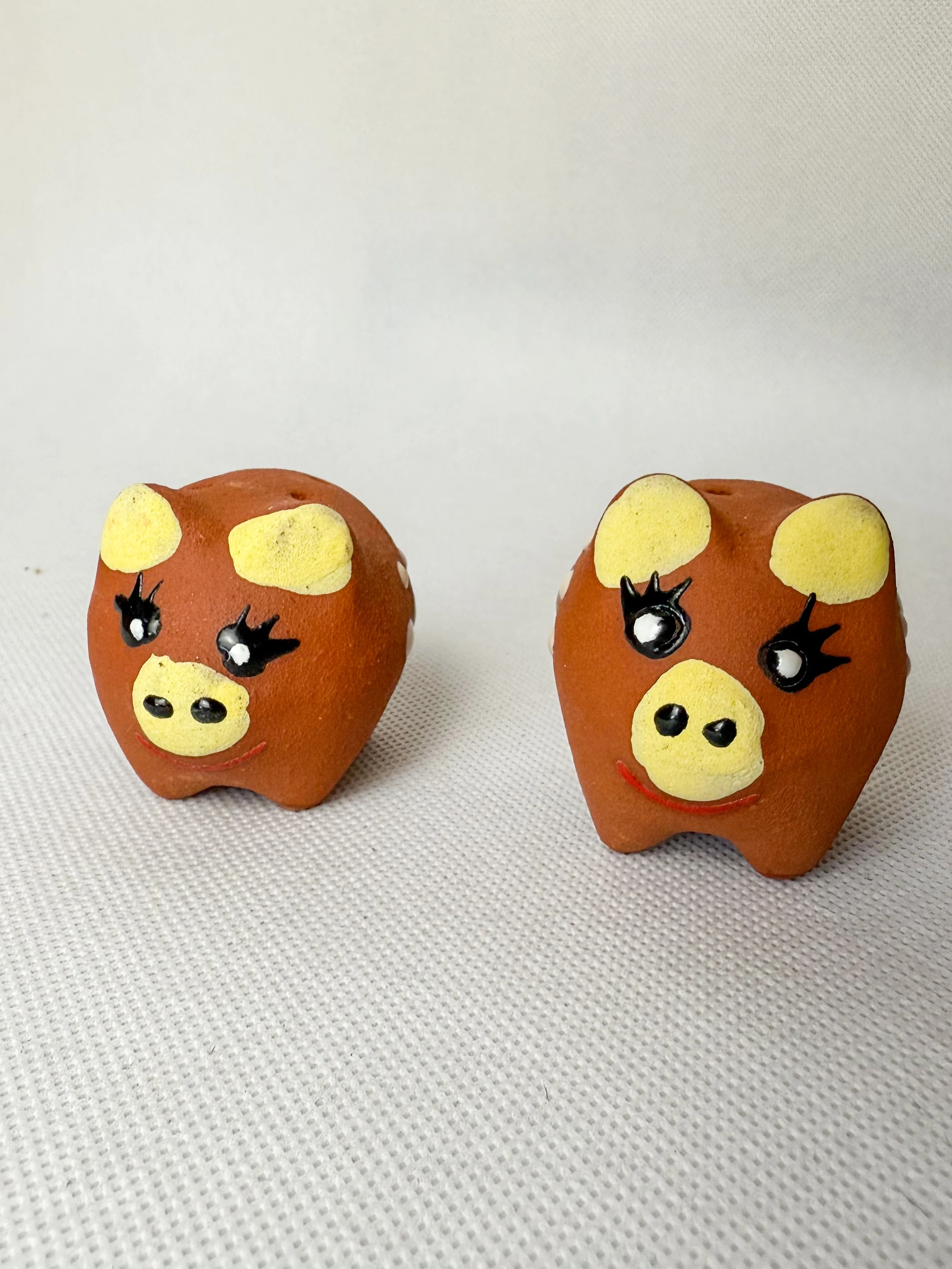 Mexican Clay Salt And Pepper Shakers Marranitos Set of 2 - Image 3
