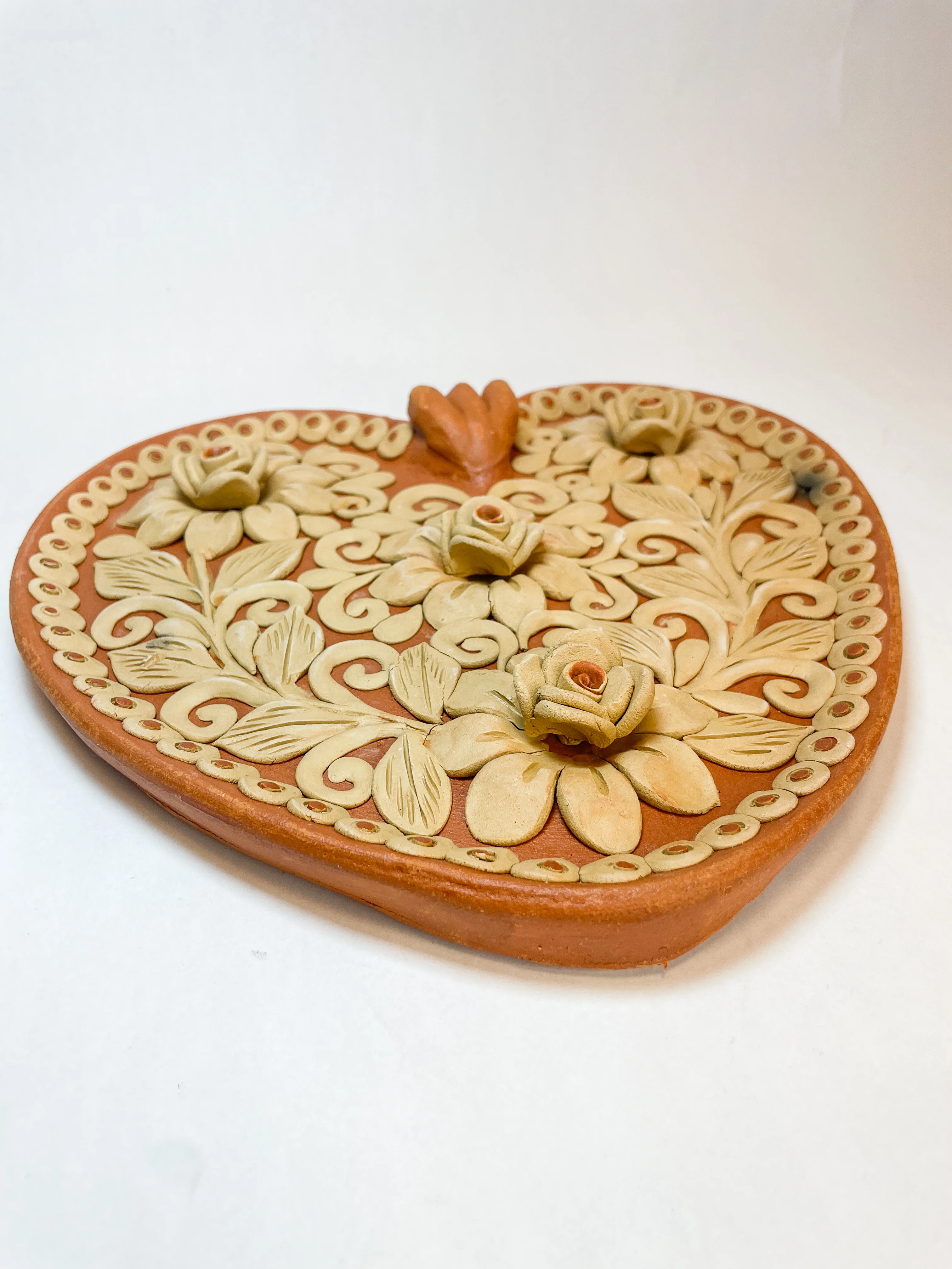 Oaxaca Wall Heart 9 INCHES Corazon de Barro Bordado De Pared - Image 5