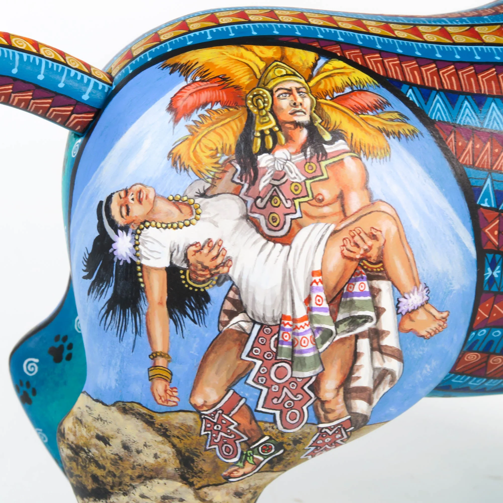 Aztec Xoloitzcuintle Dog - Oaxacan Alebrije Wood Carving - Image 10