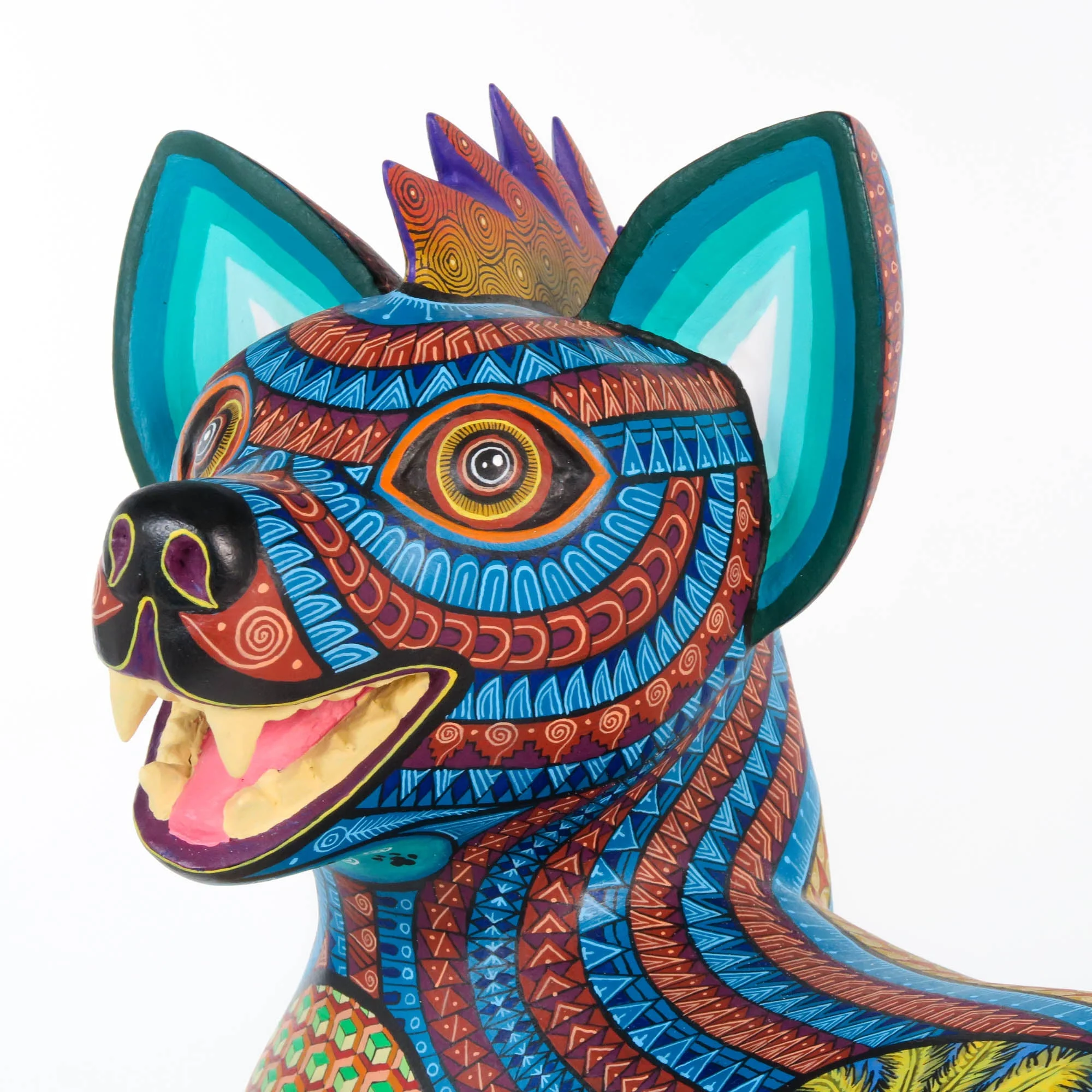 Aztec Xoloitzcuintle Dog - Oaxacan Alebrije Wood Carving - Image 8