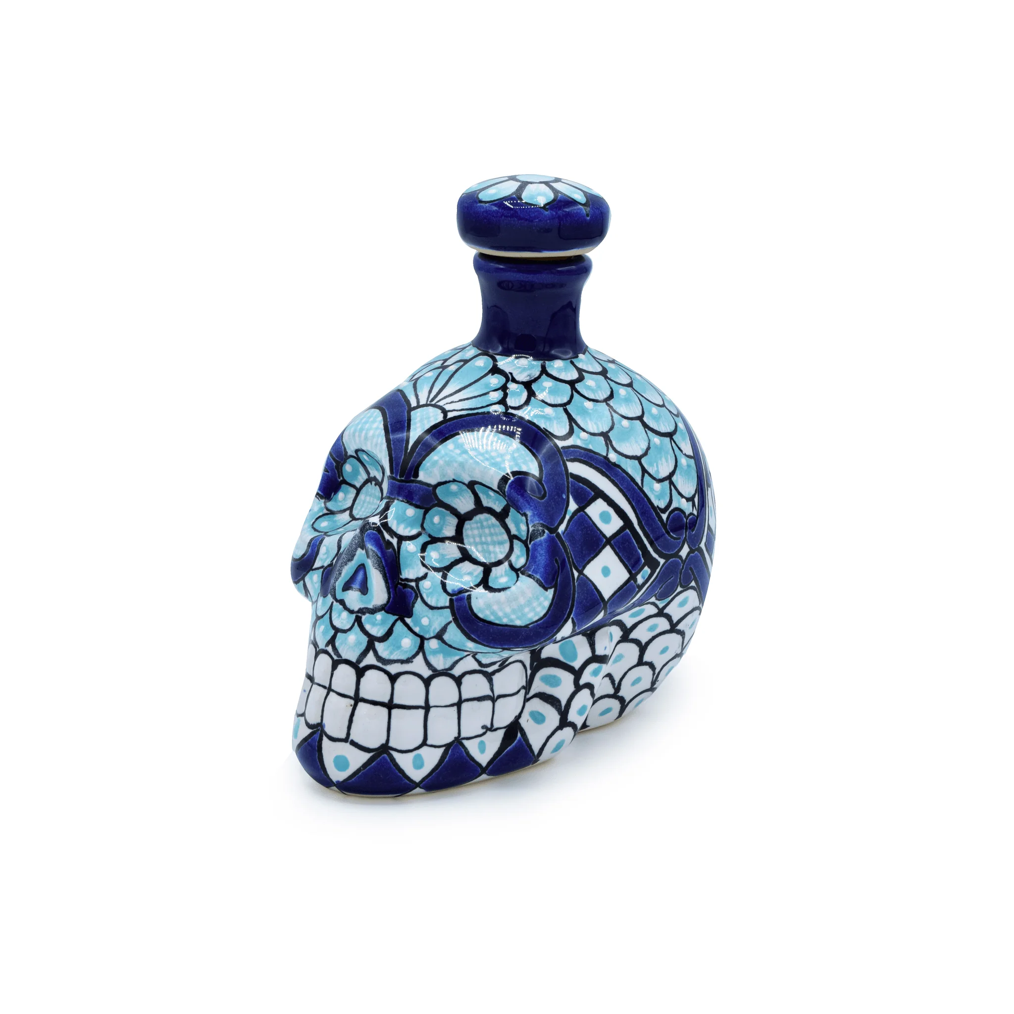 Mexican Large Skull Bottle Ceramic - Licorera Calavera - Image 20