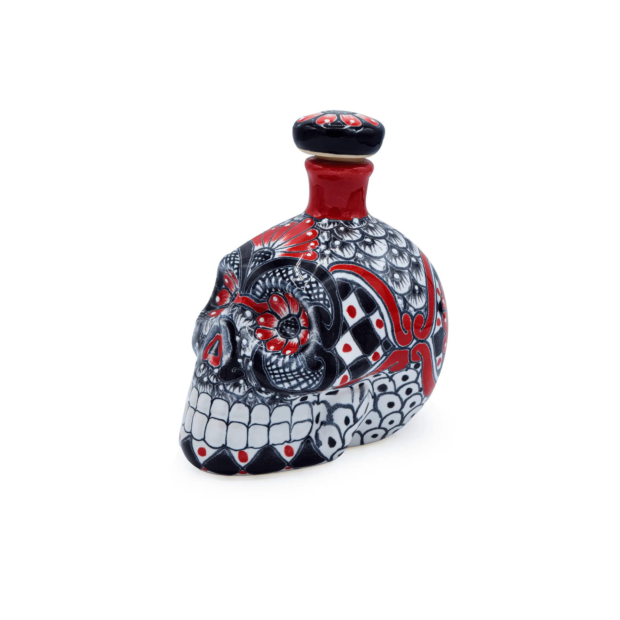 Mexican Large Skull Bottle Ceramic - Licorera Calavera - Image 29