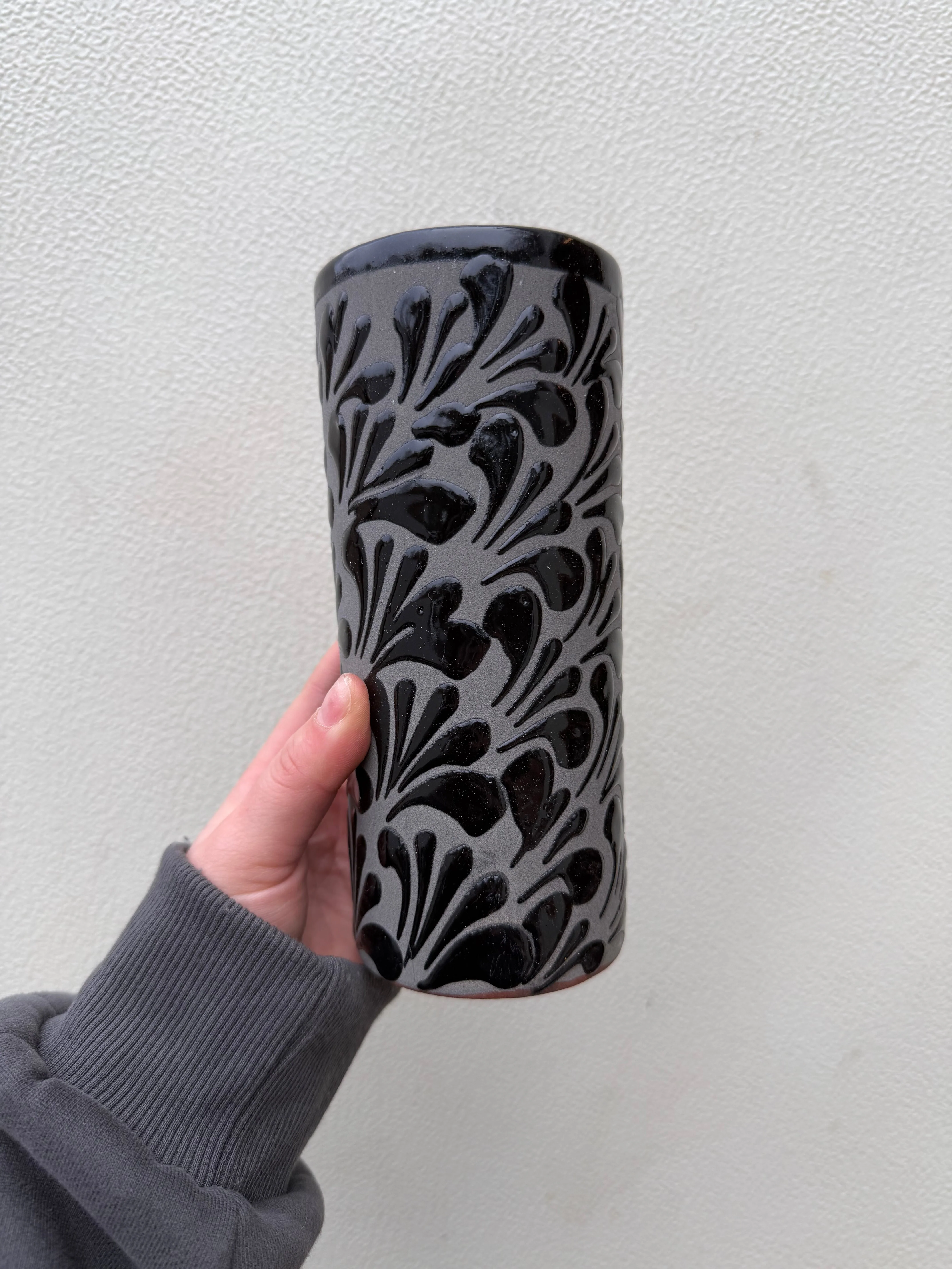 Mexican Clay Cup Black - Vaso Negro Barro - Image 2