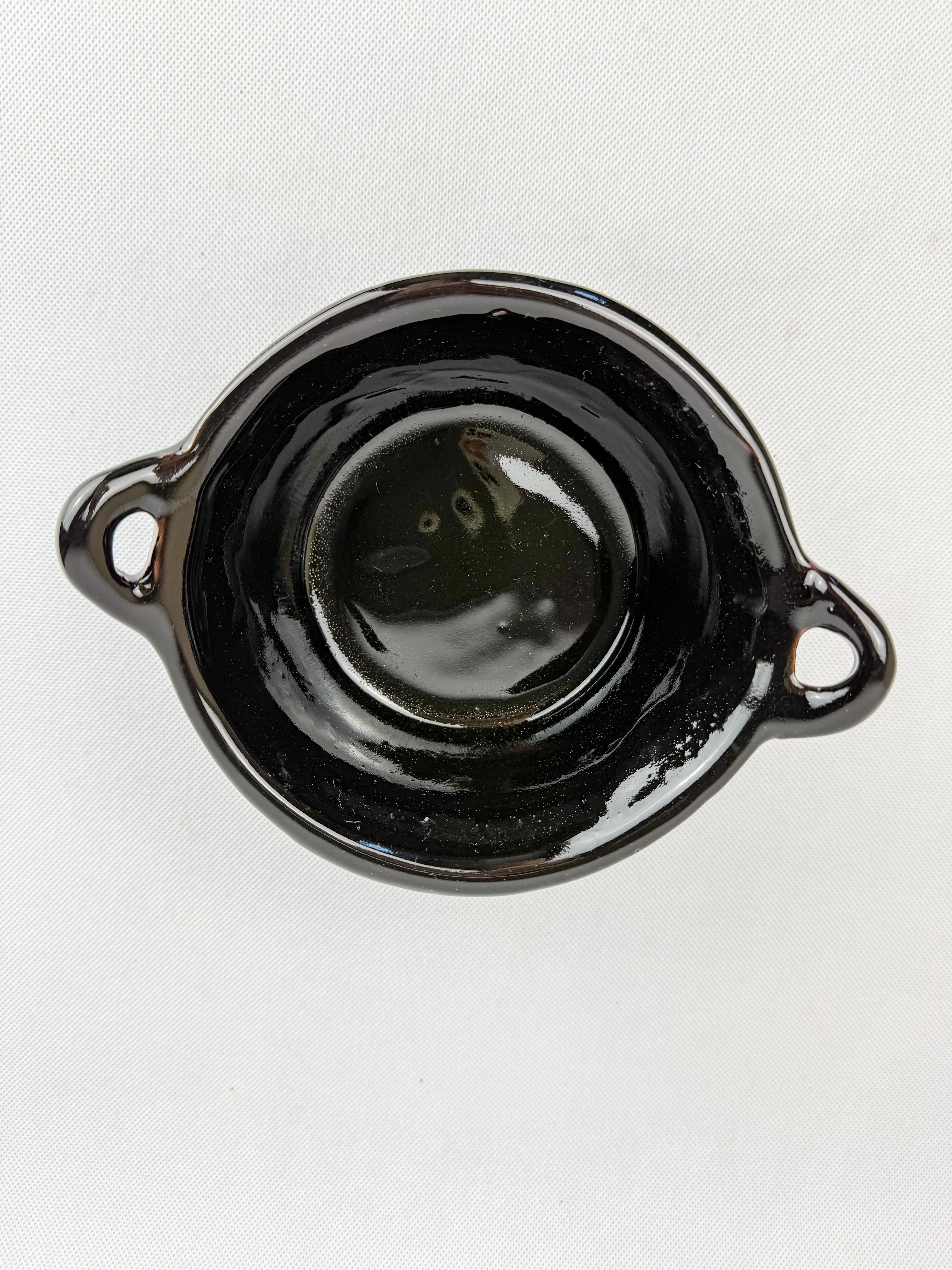 Black Talavera Style Bowl - Cazuela Cazo Engobe - Image 4