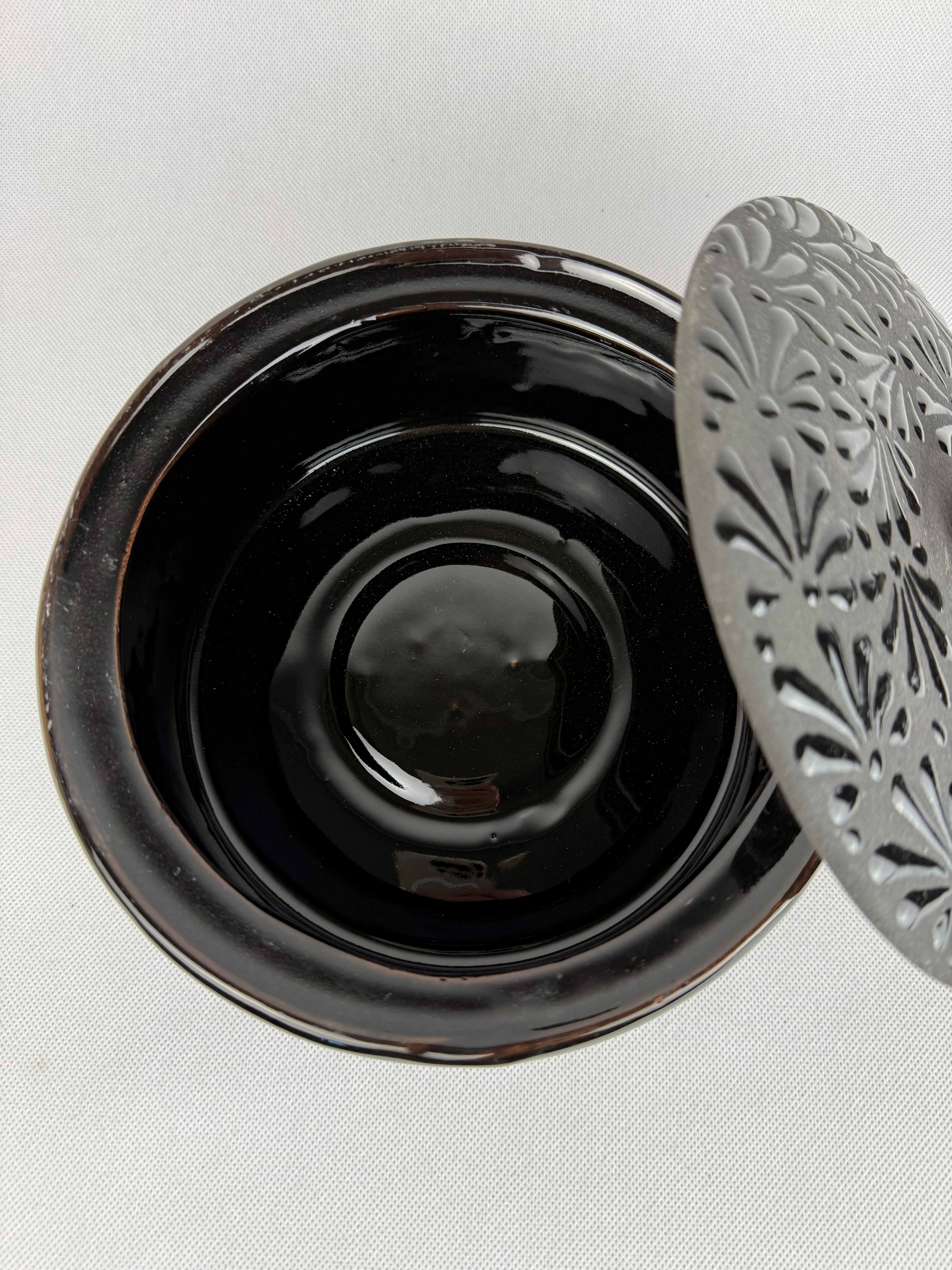 Black Talavera Style Tortilla Warmer - Tortillero Negro - Image 3