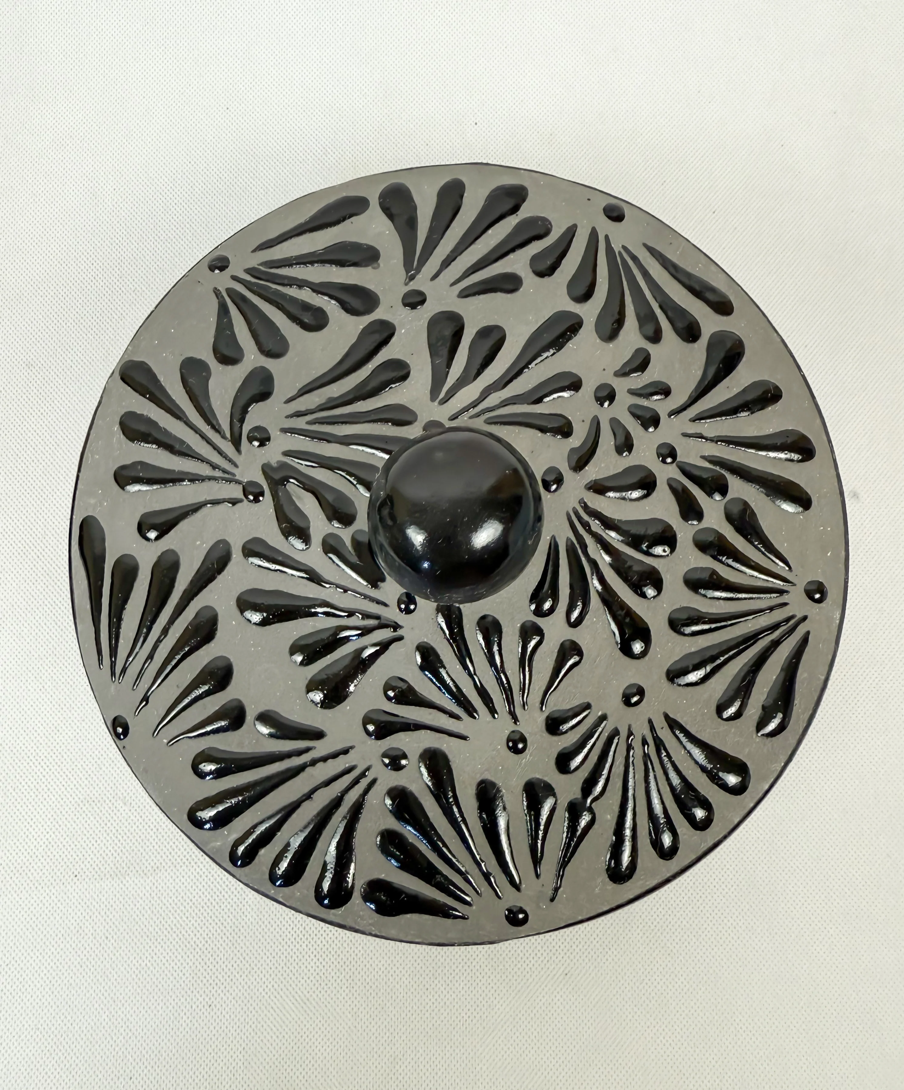 Black Talavera Style Tortilla Warmer - Tortillero Negro - Image 4