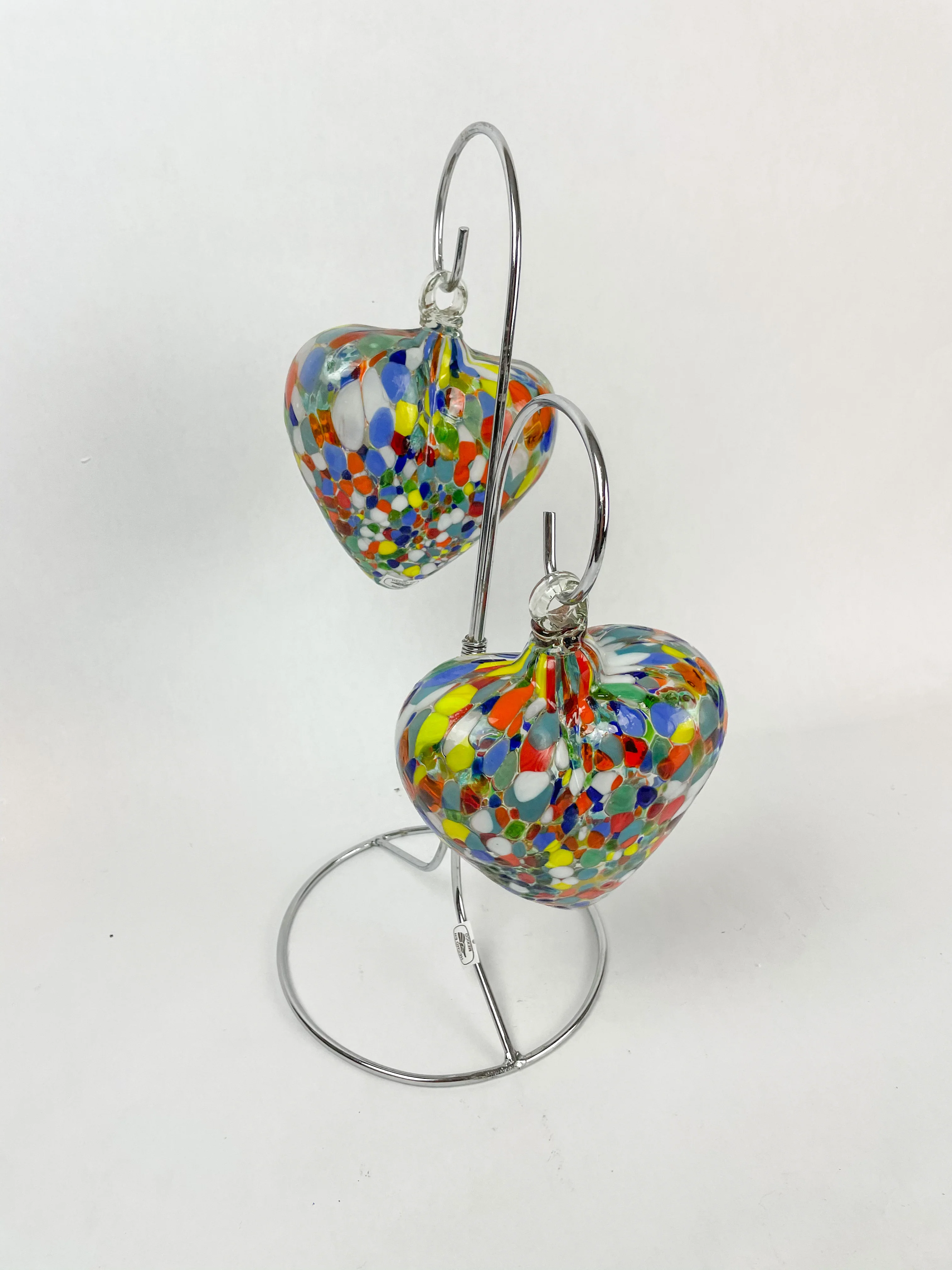 Mexican 5 Inch Glass Hearts With Stand - Corazones Con Base - Image 5