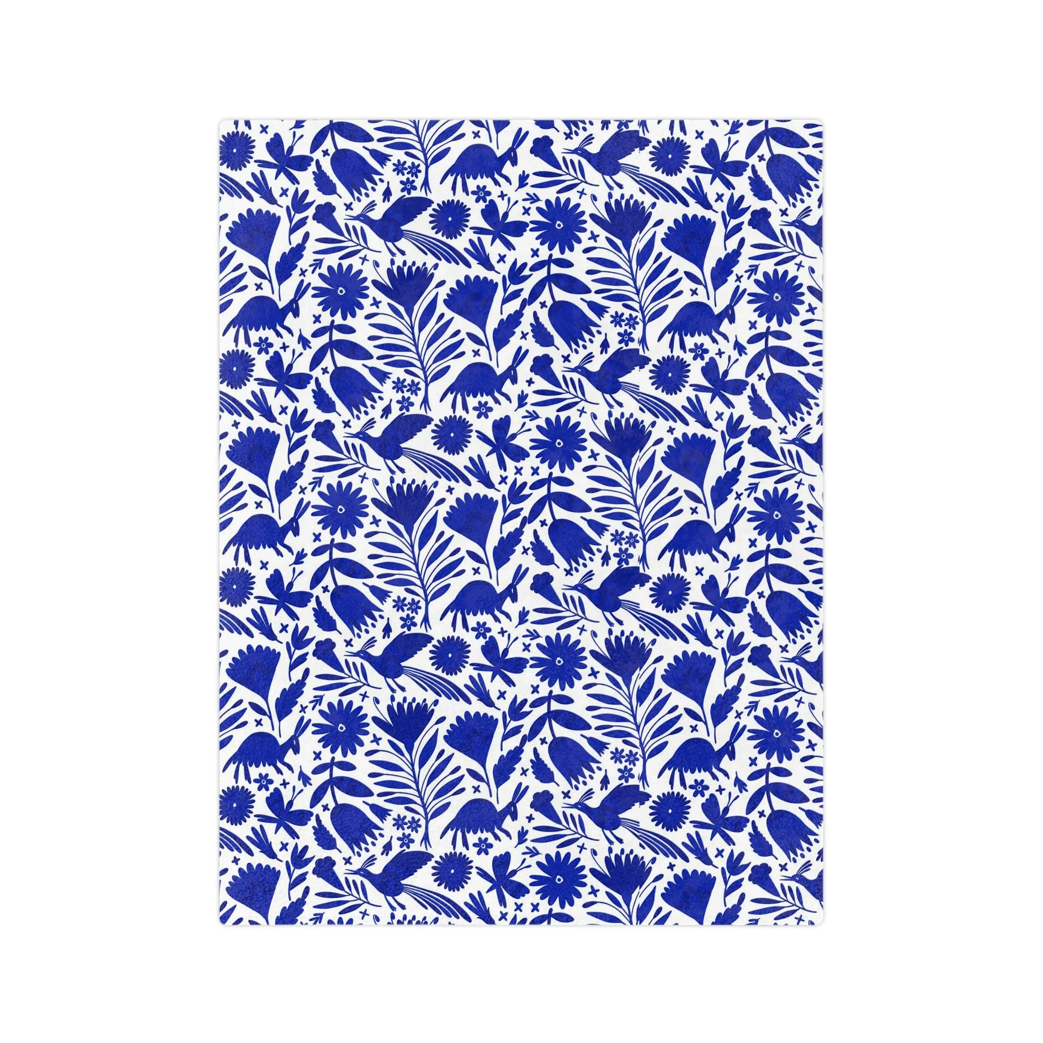 Blue and white Talavera Blanket - Cobija Talavera Azul - Image 11