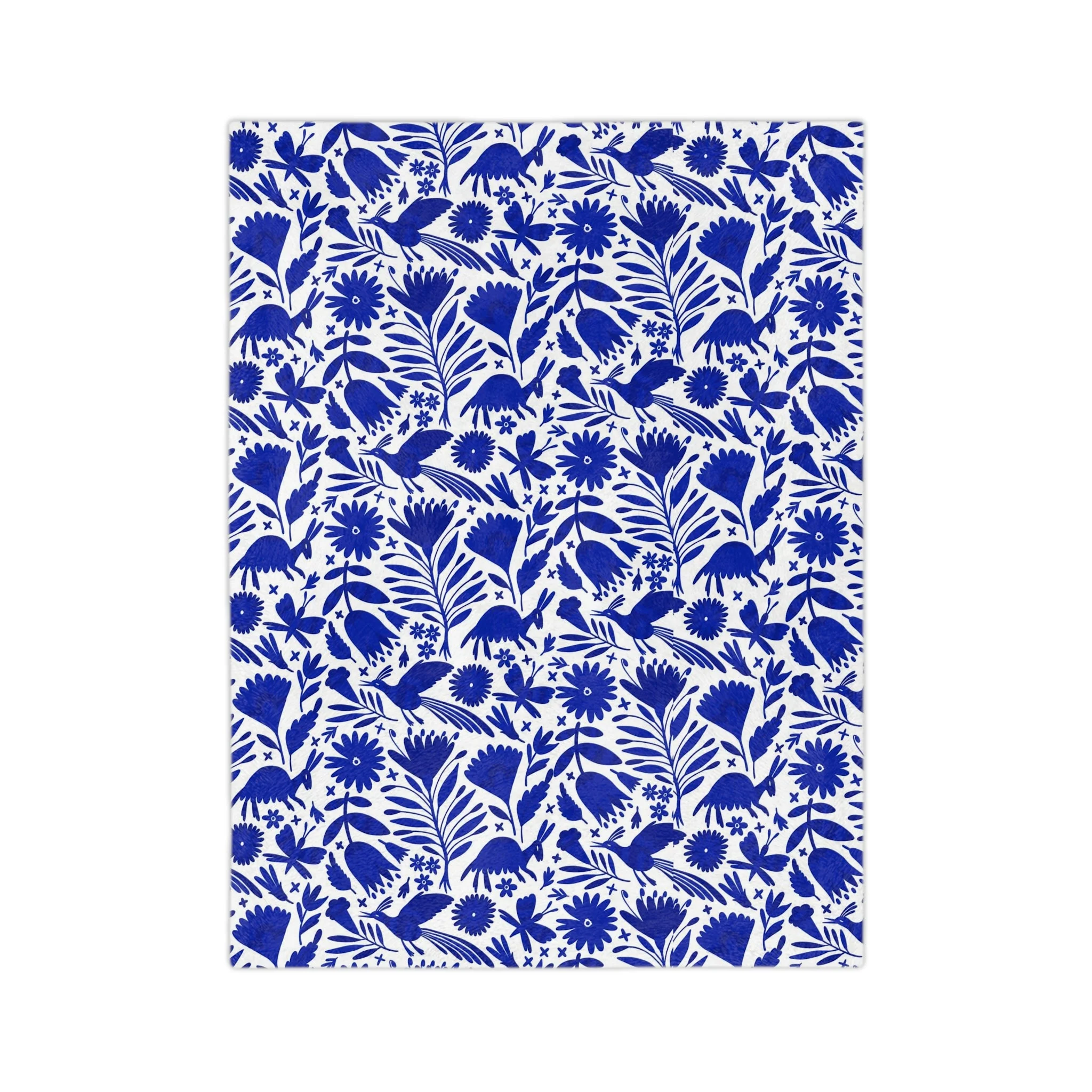Blue and white Talavera Blanket - Cobija Talavera Azul - Image 8