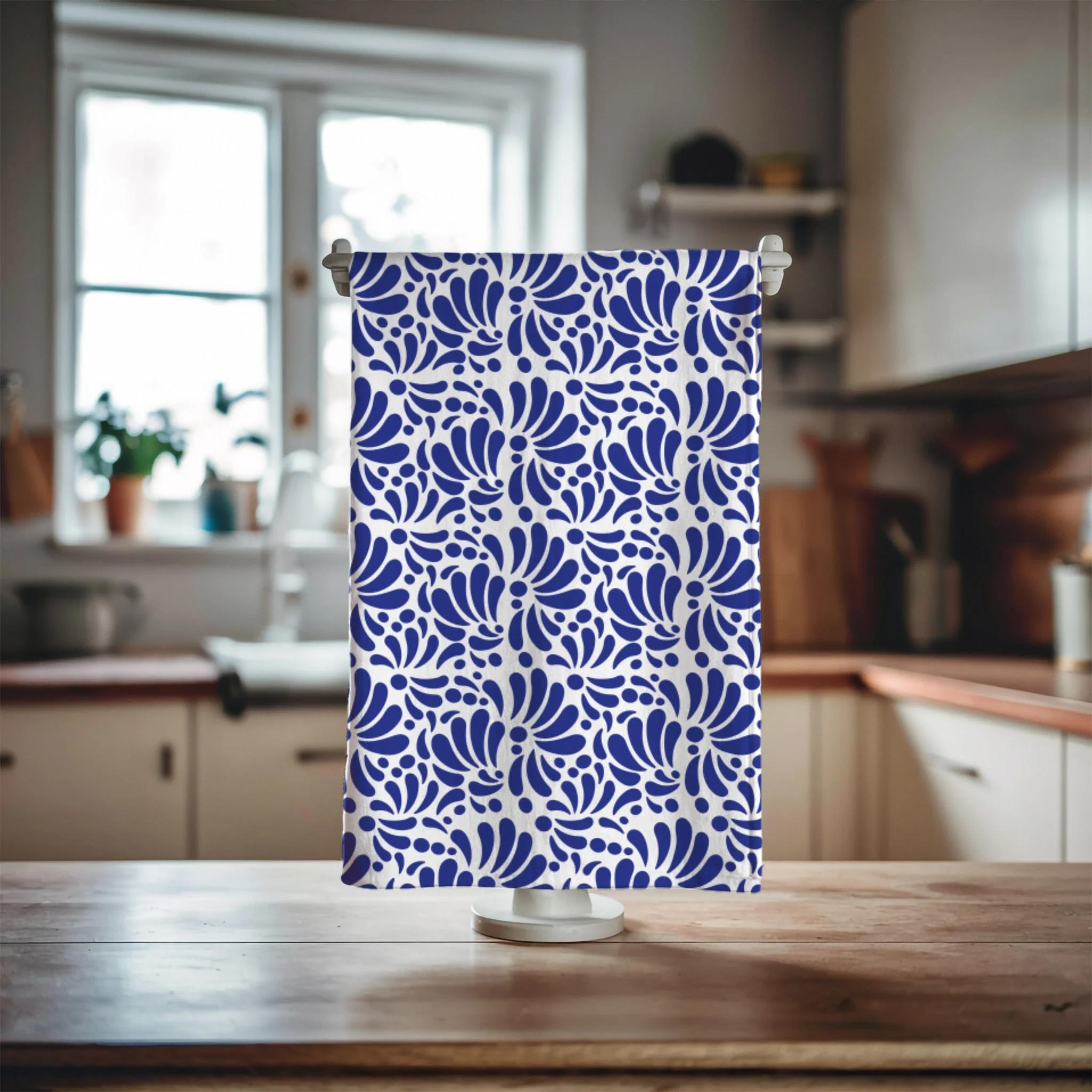 Talavera Kitchen Towels Blue And White 2pc Set - Servilletas - Image 4