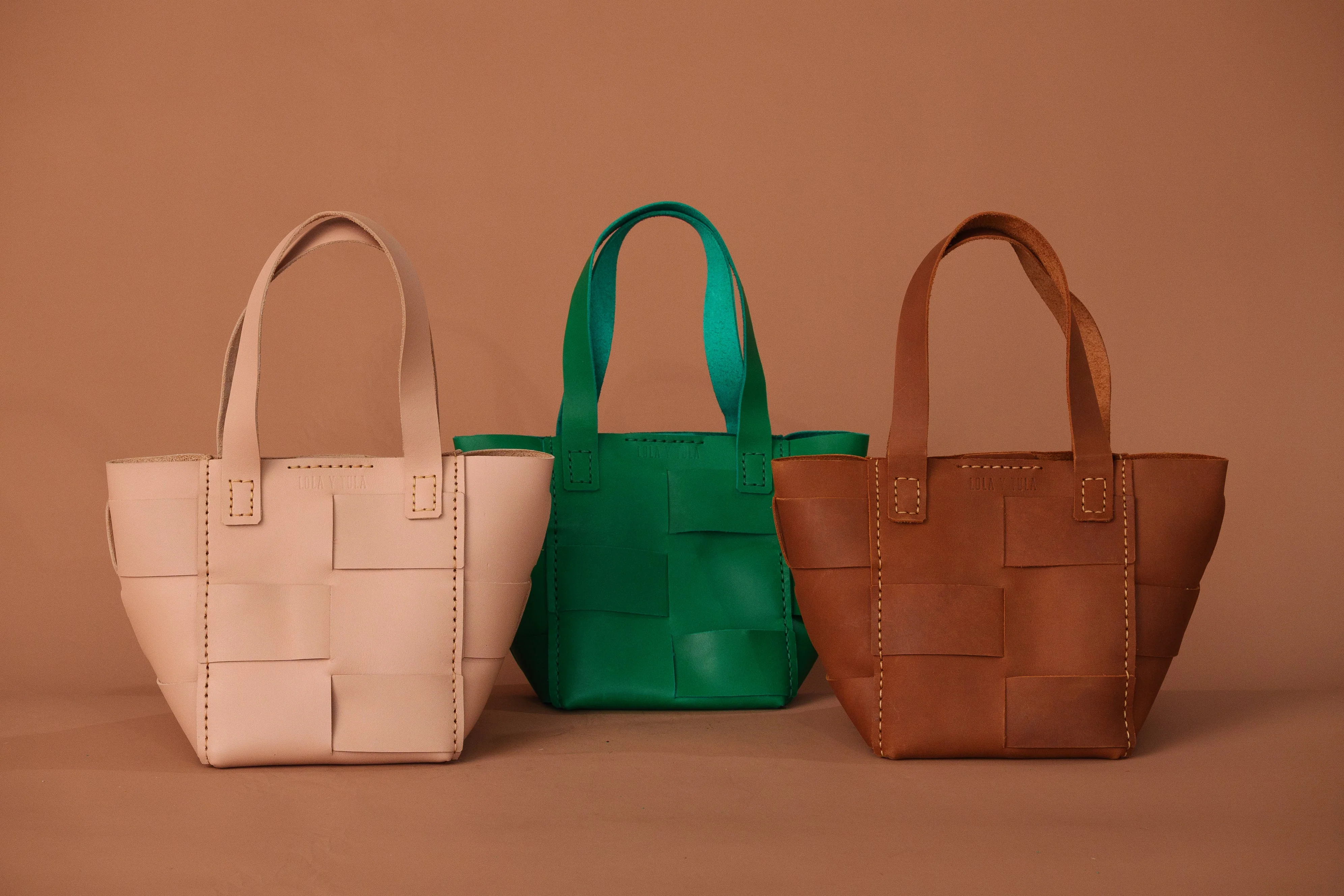 Mexican Leather Bag Basket Bag - Image 4
