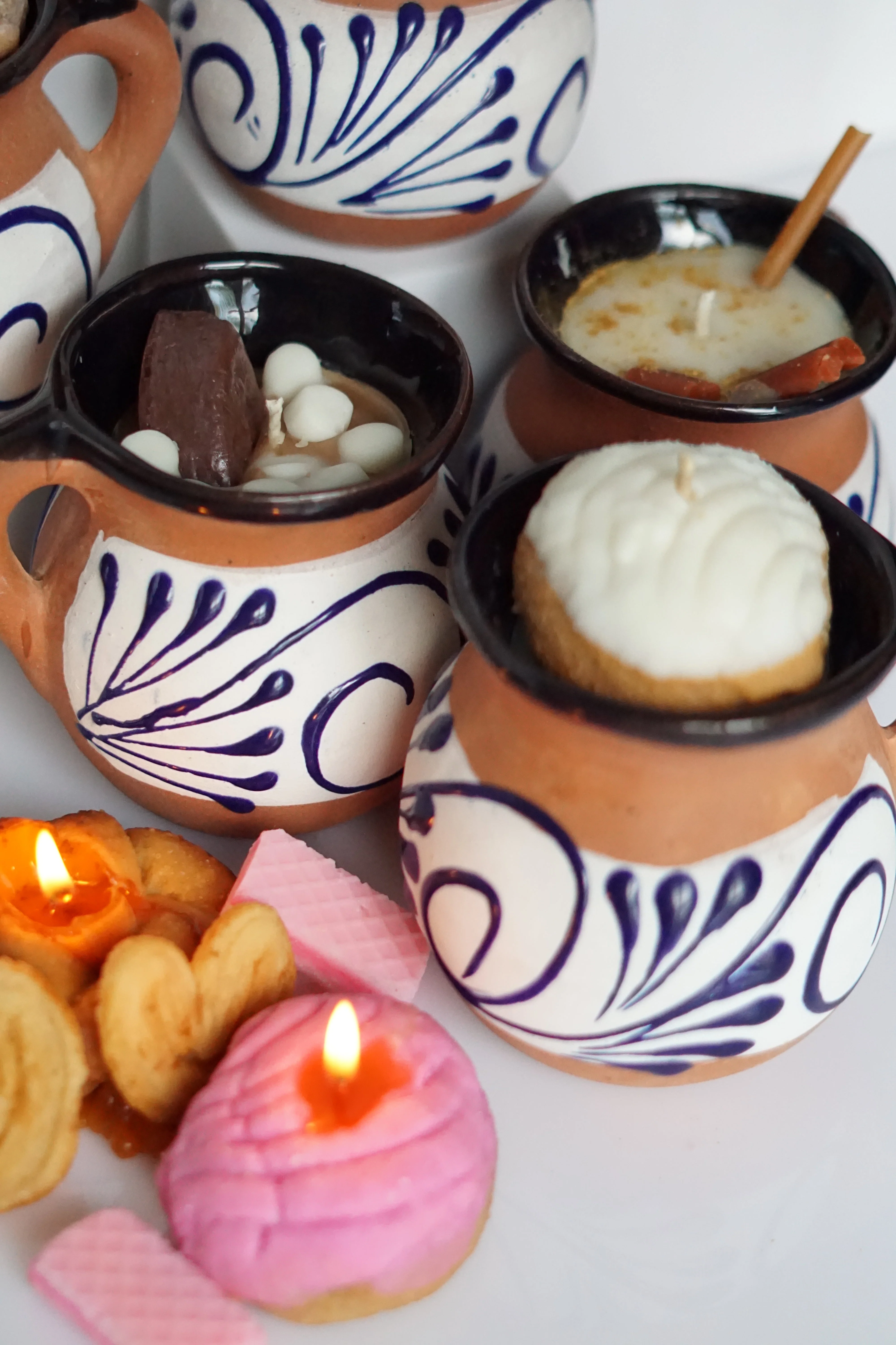 Mexican Hot Chocolate Candle Clay Mug - Vela - Image 3
