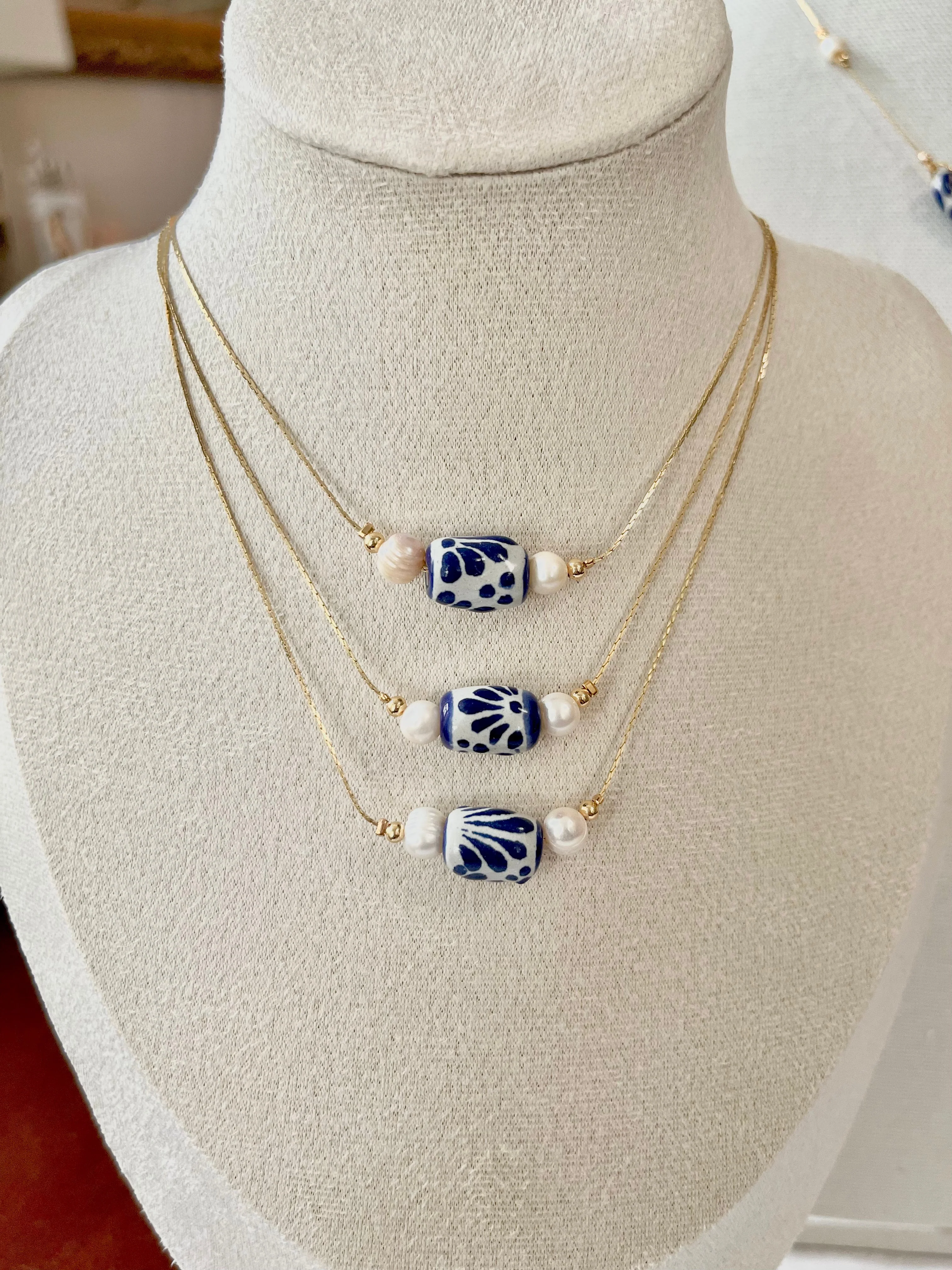 Choker Talavera gika collection “Azul Cobalto” - Image 2