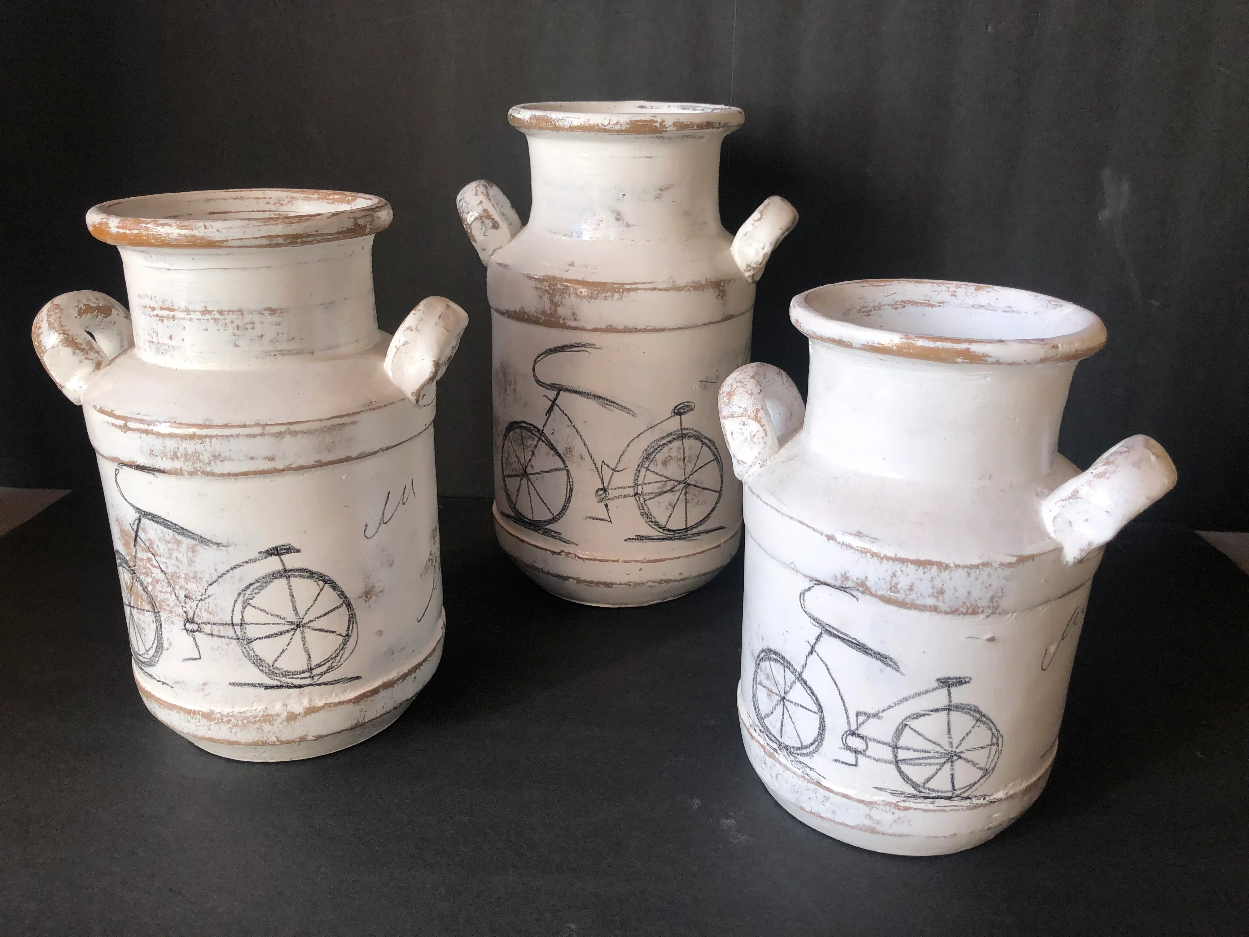 Milk Can Decor Clay Vases Vintage Farmhouse Style Set Juego Lecheras - Image 4