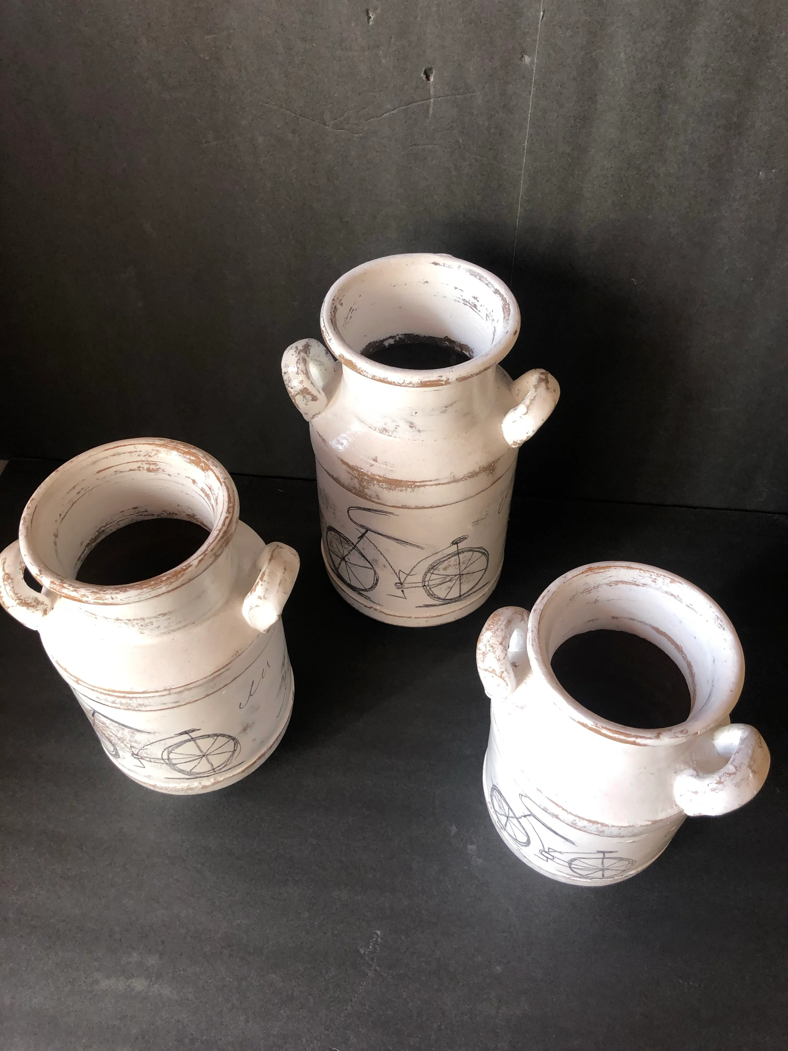 Milk Can Decor Clay Vases Vintage Farmhouse Style Set Juego Lecheras - Image 5