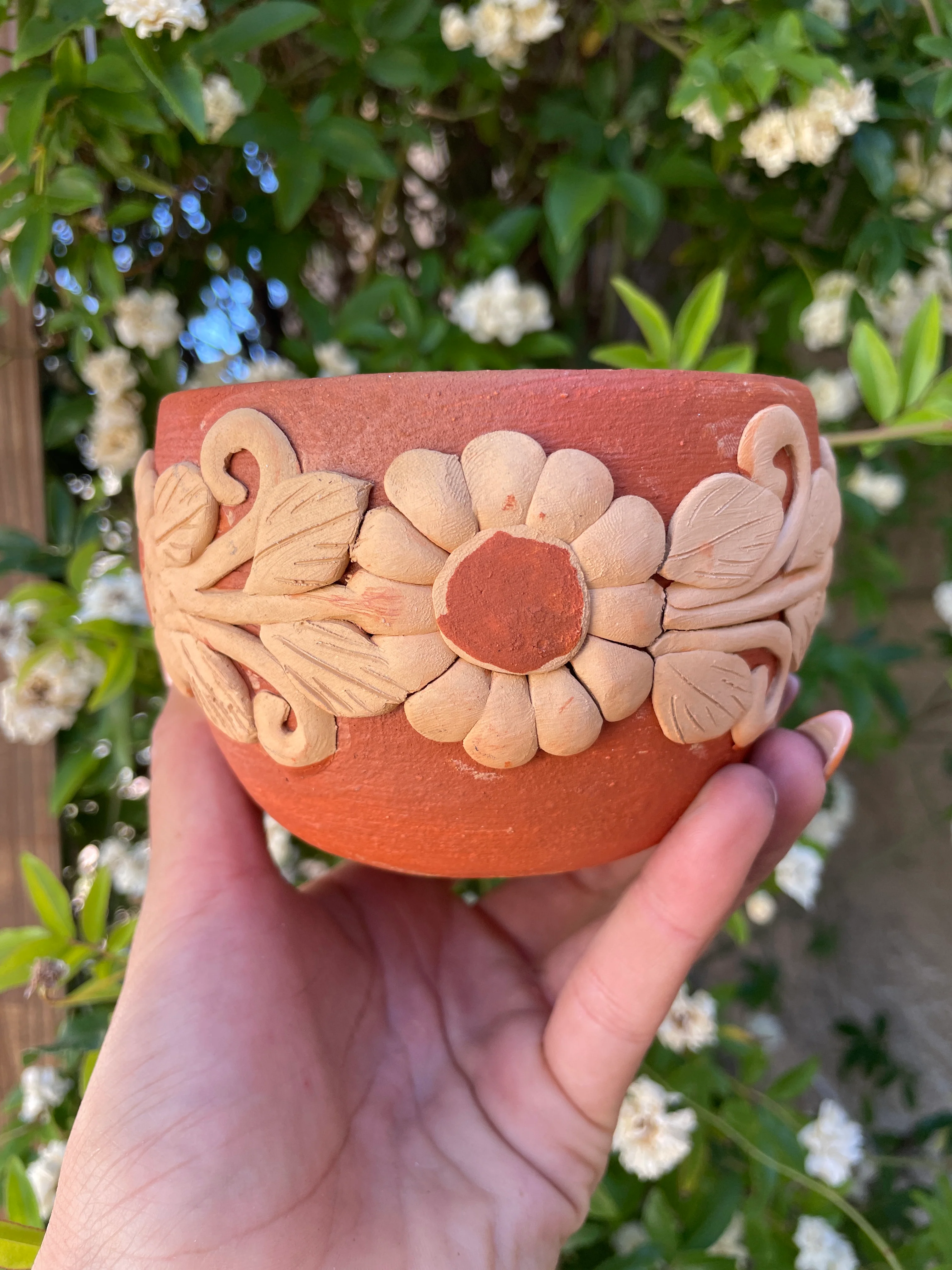 Colores del Suelo Oaxaca Clay Pottery Bowl Tazón de Barro Bordado - Image 3