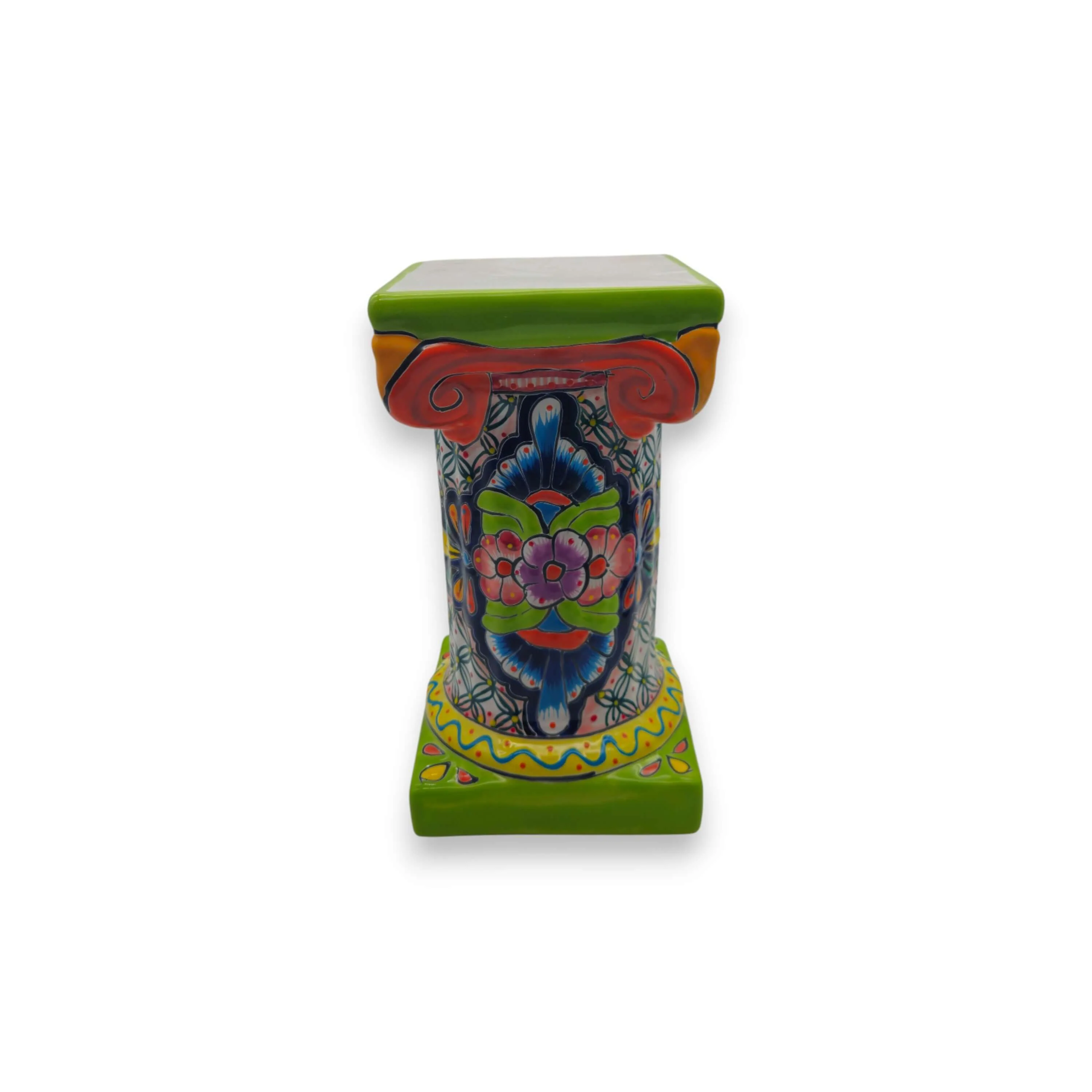 Colorful Talavera Bird Bath | Hand-Painted Ceramic Garden Art - Image 9