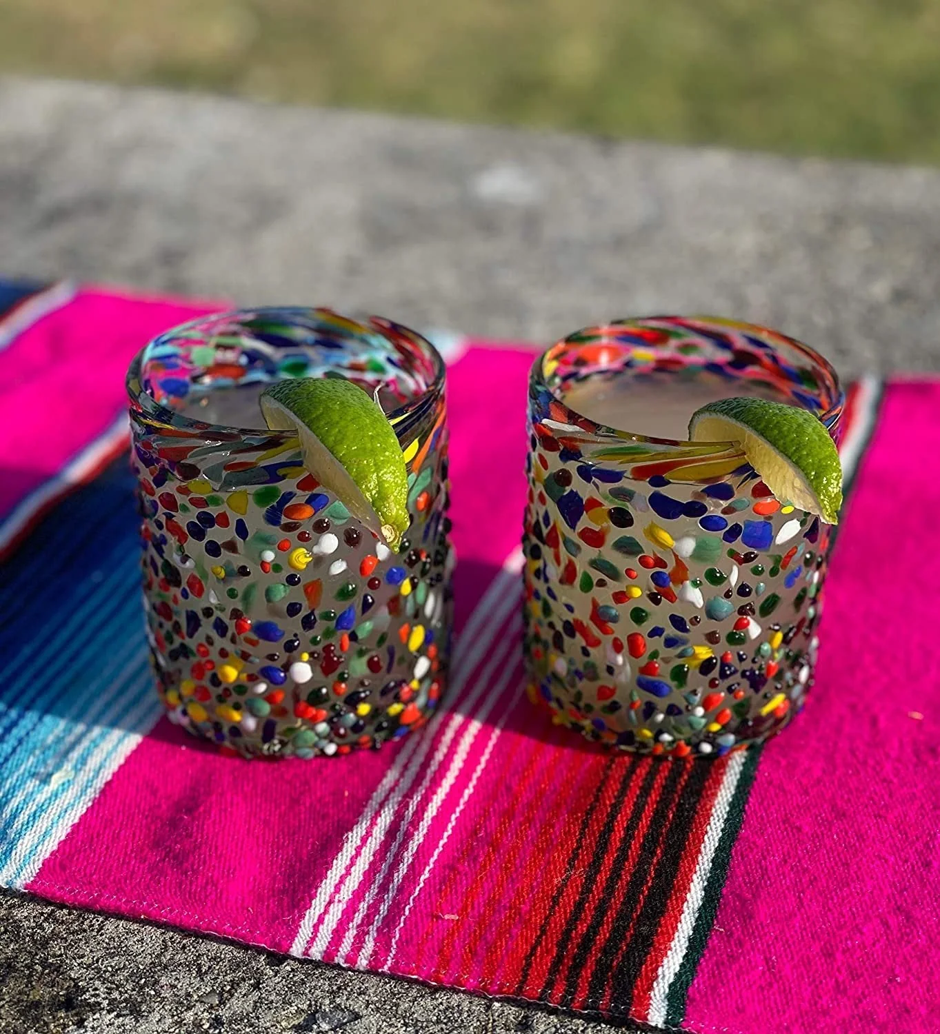 Confetti Rock Tumbler Glasses - Set of 6 (10 oz each) - Image 6