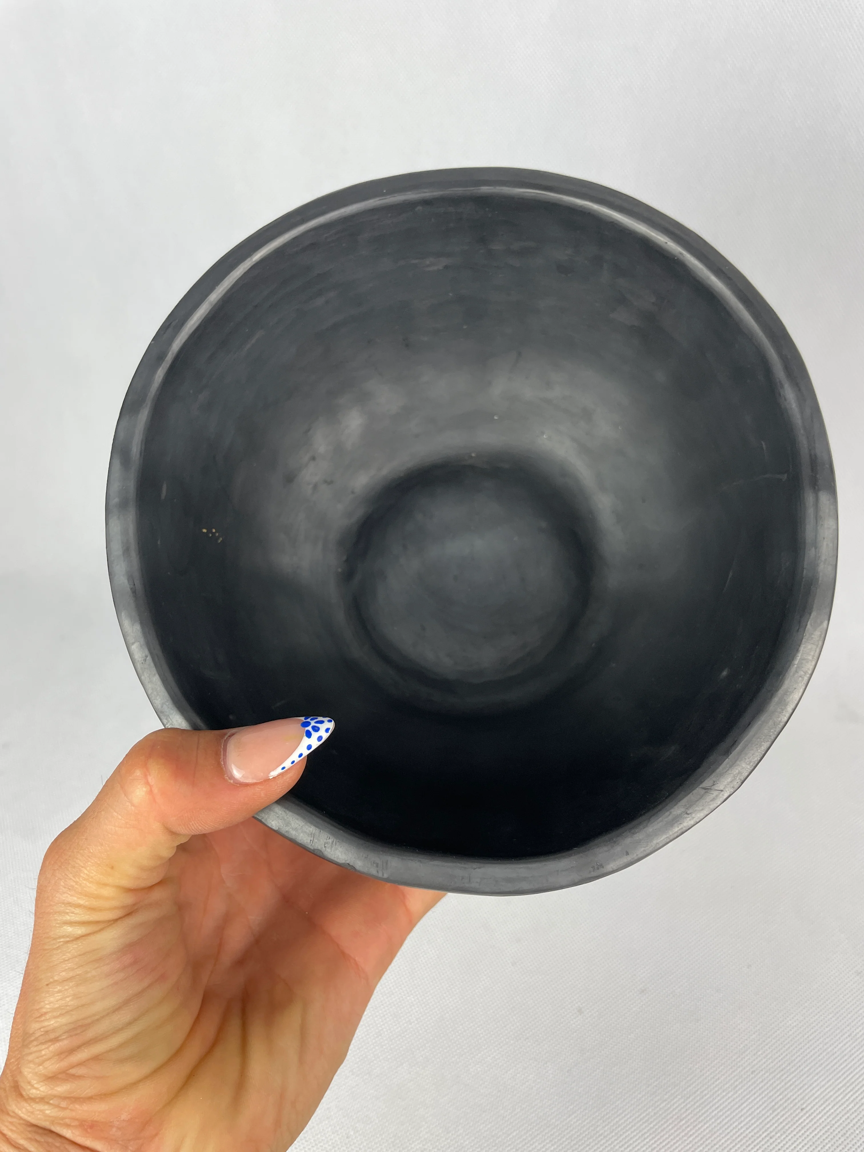 Oaxaca Black Clay Large Bowl Plato - Pozolero Barro Negro - Image 4