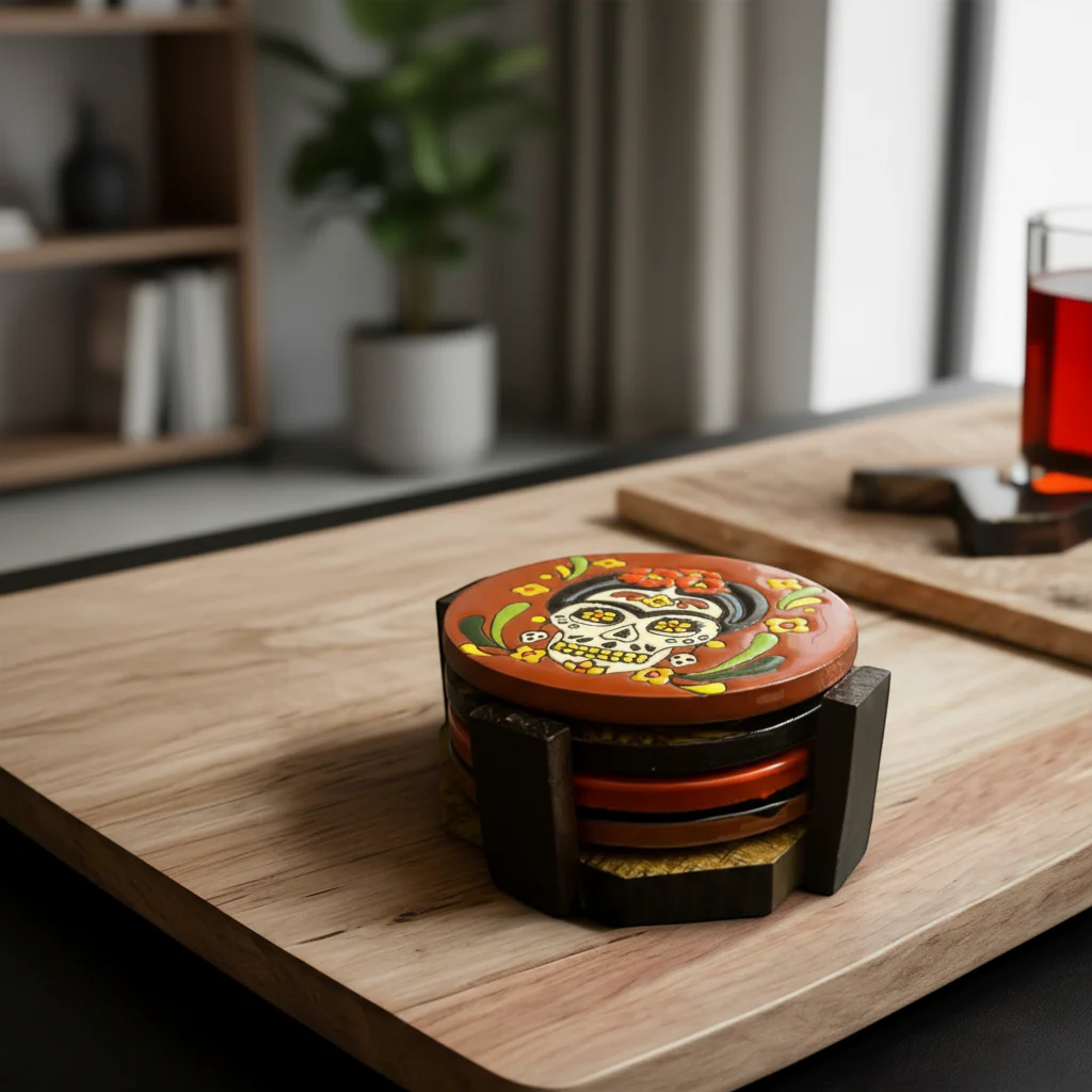 Custom Talavera Coaster | Hand-Painted Mexican Tile Drink Pads - Image 3