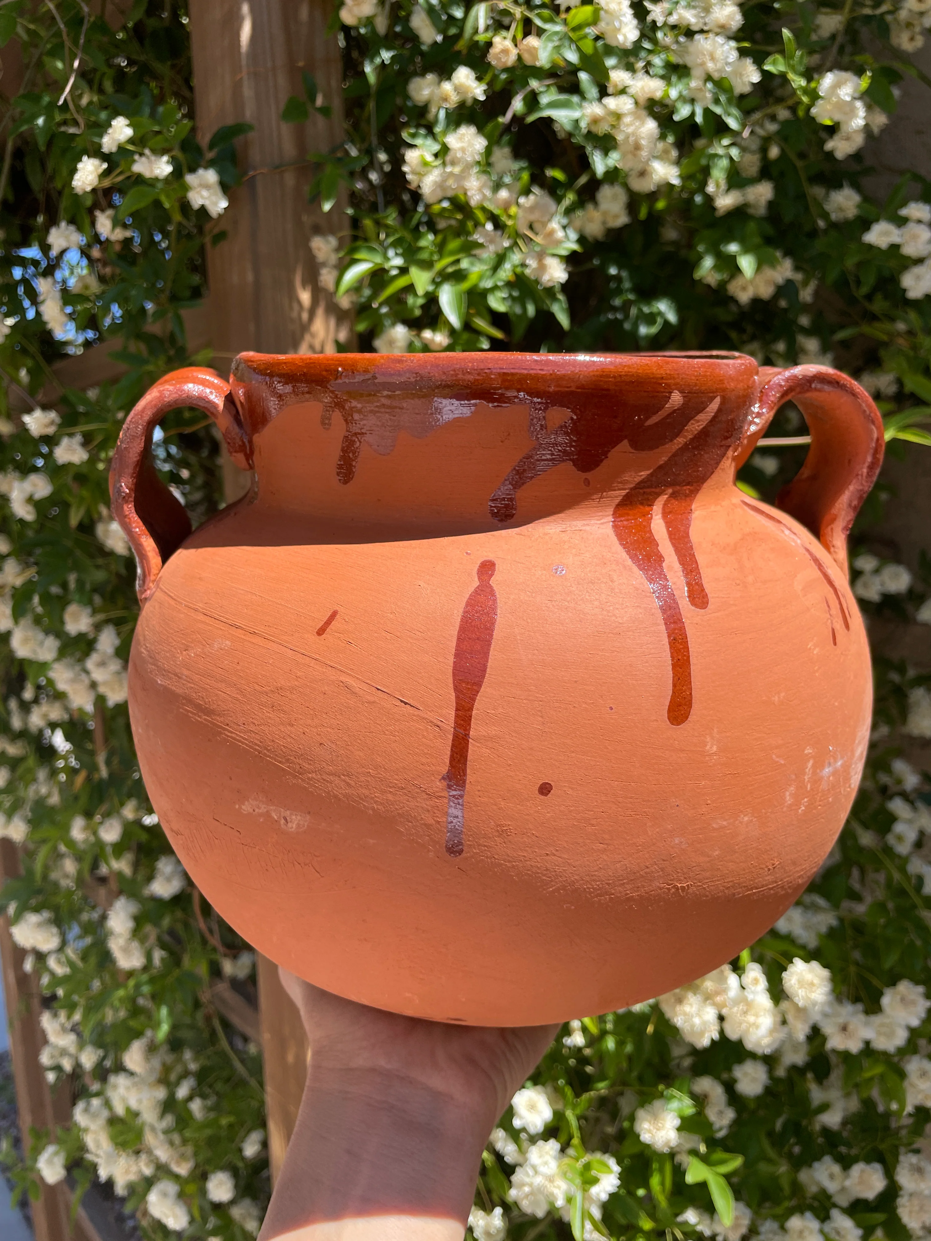 Decorative Clay Pot Mexican Vase Round - Image 7