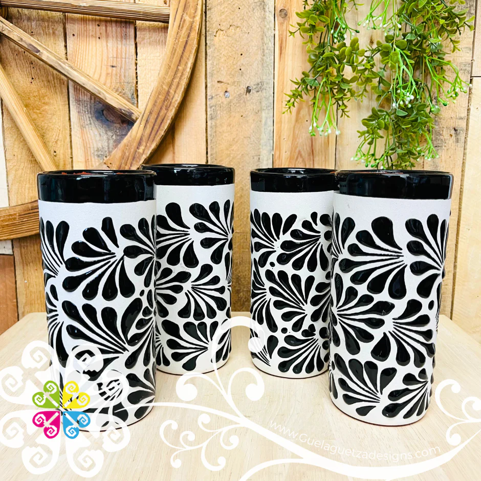 Engobe with Black Espiga Pato Pitcher Set - 4 Cups - Image 4