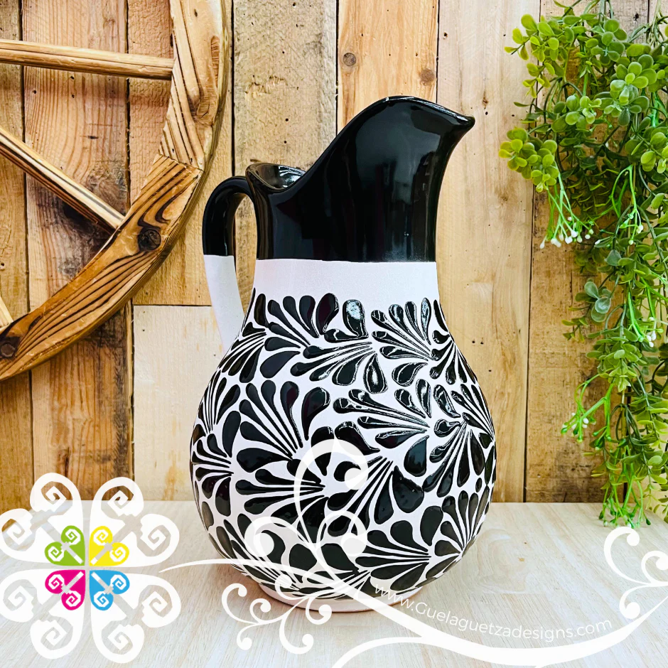 Engobe with Black Espiga Pato Pitcher Set - 4 Cups - Image 5