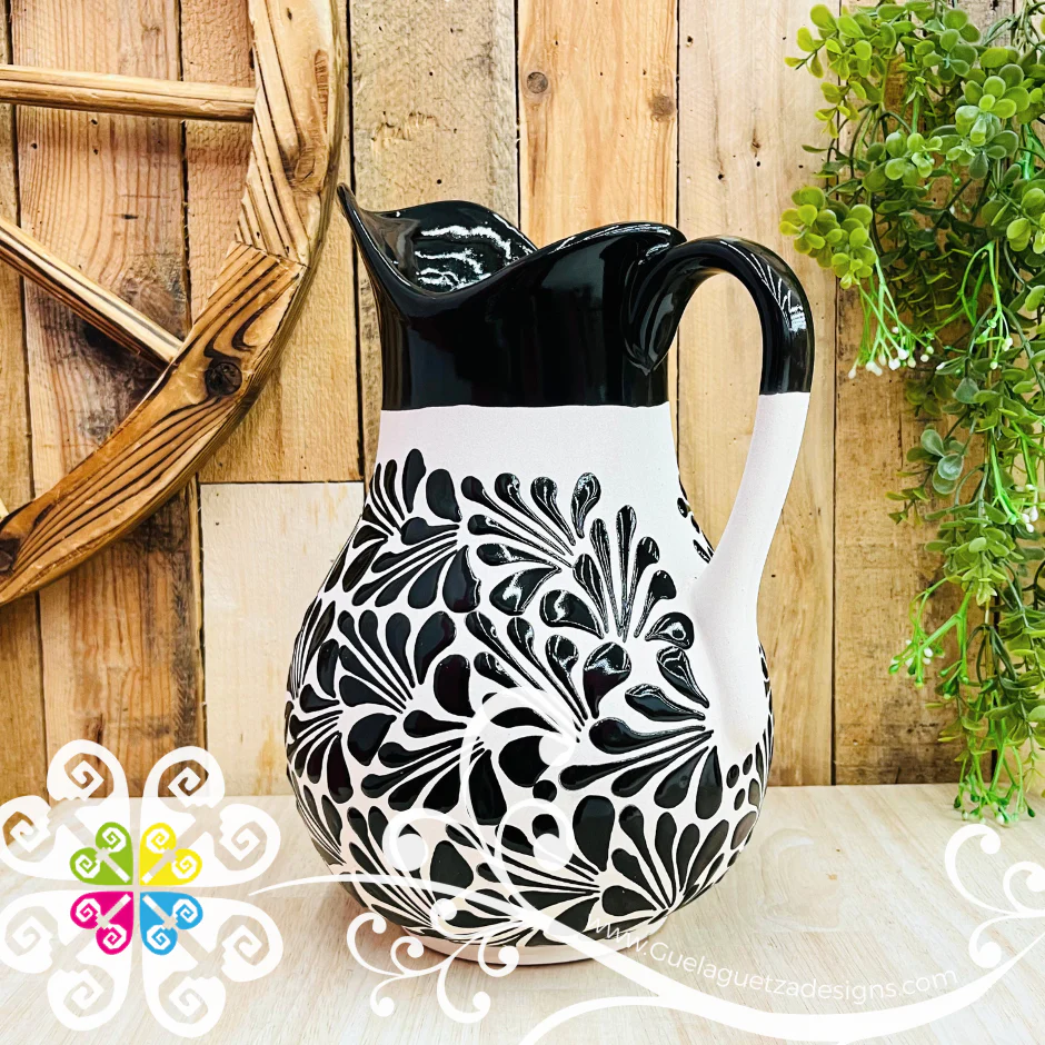 Engobe with Black Espiga Pato Pitcher Set - 4 Cups - Image 6