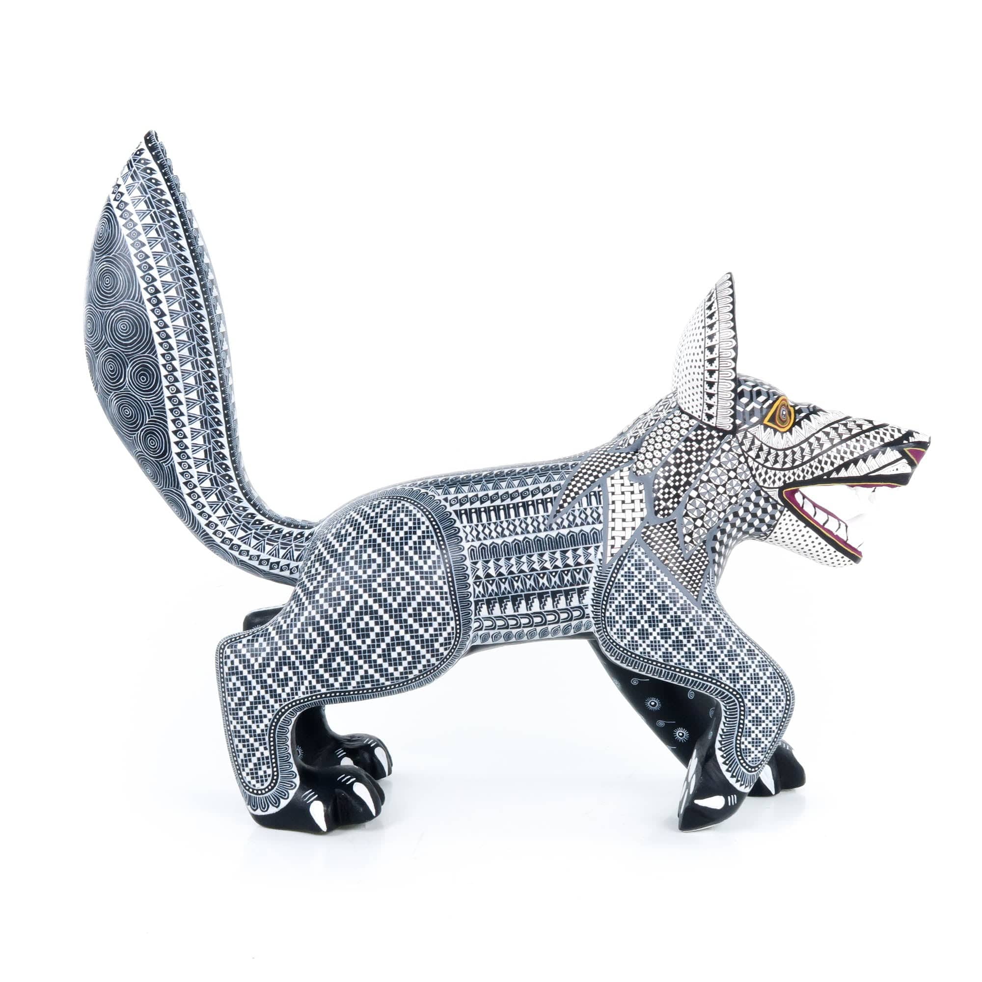 Fierce Wolf - Oaxacan Alebrije Wood Carving - Image 12