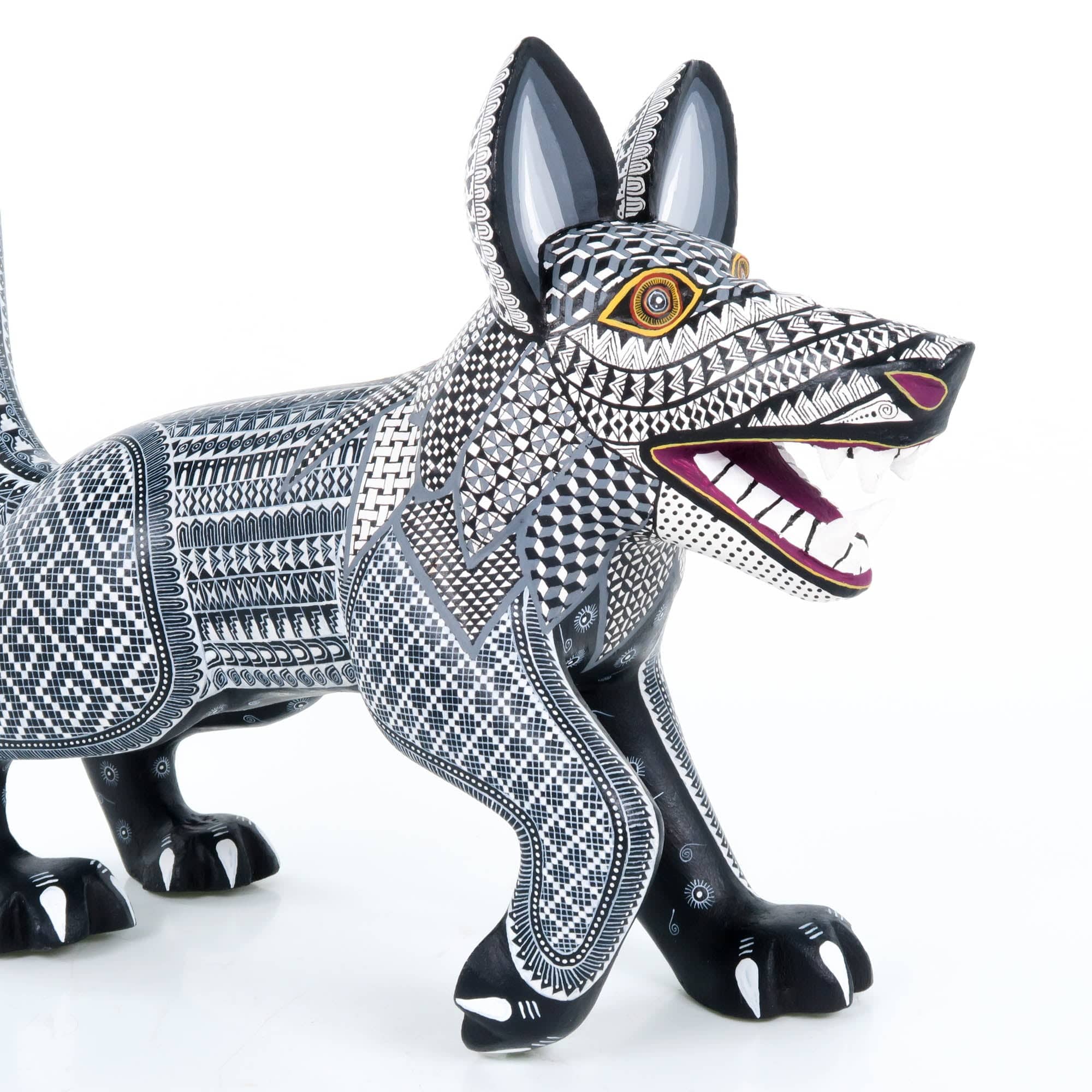 Fierce Wolf - Oaxacan Alebrije Wood Carving - Image 13
