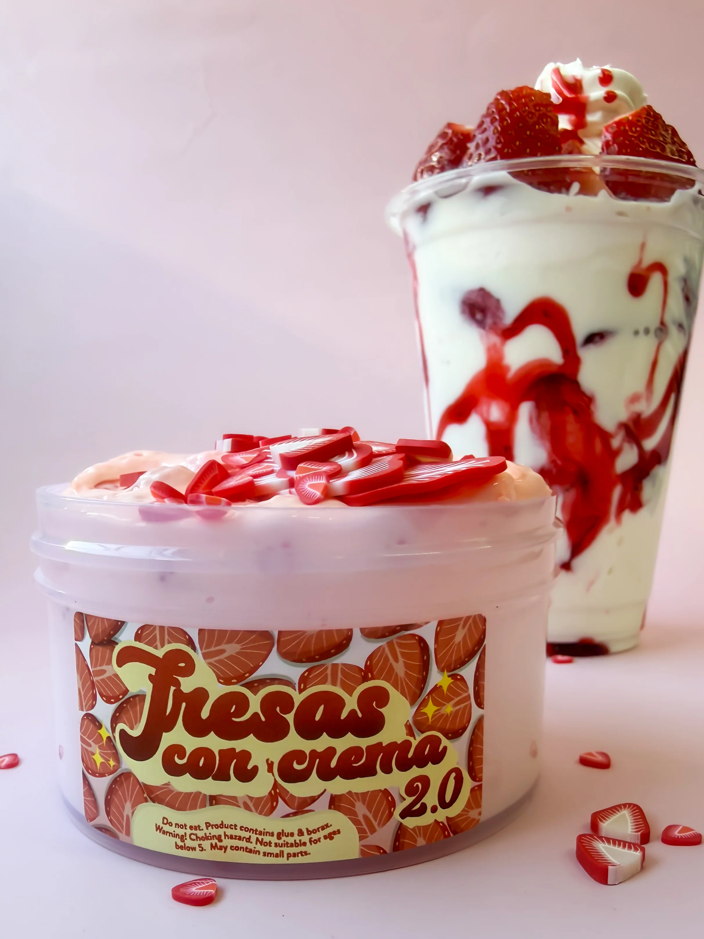 Fresas Con Crema Inspired Slime - Fresas con Crema Slime - Image 3