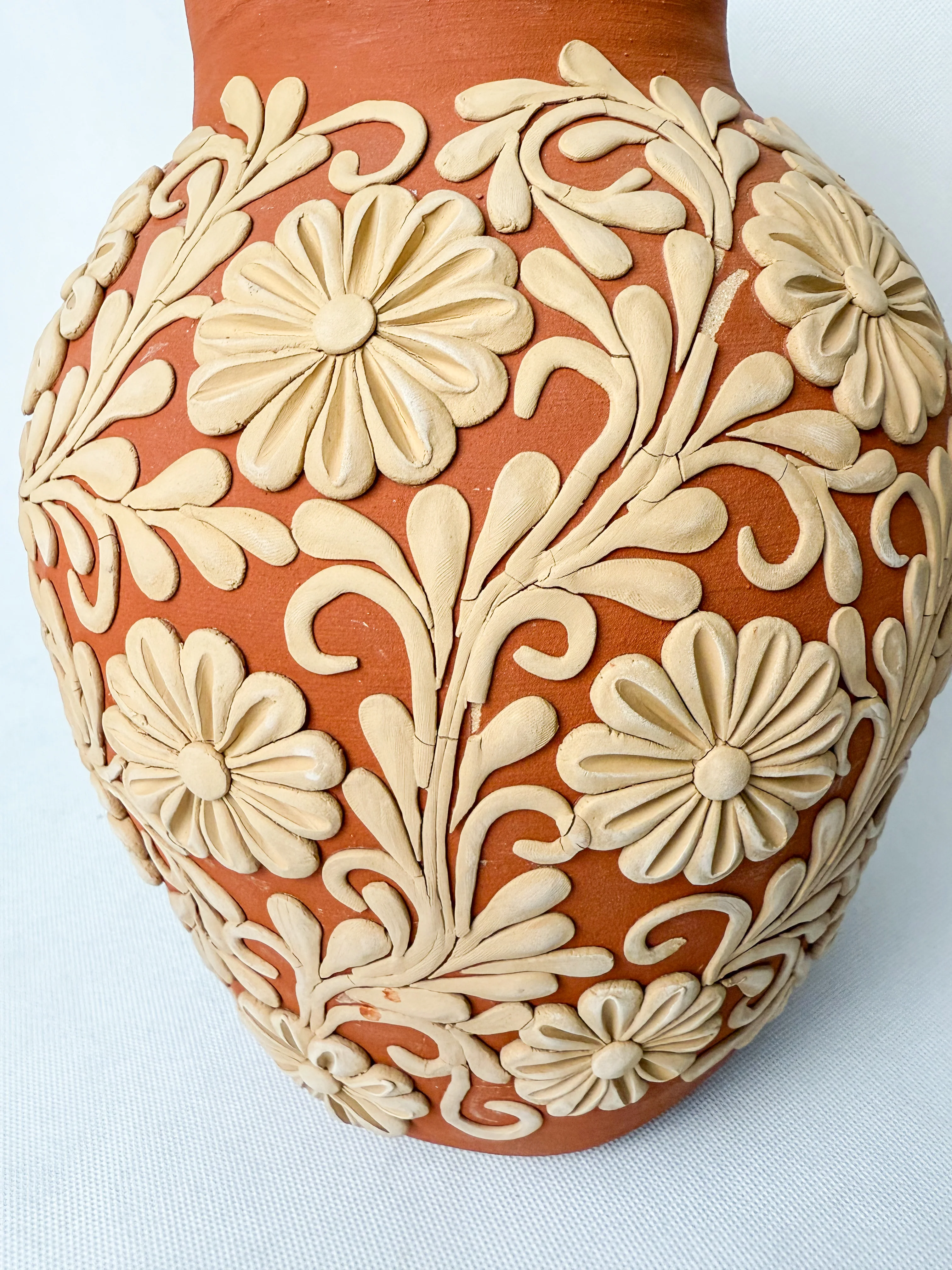 Gaytan Clay Vase DISCOUNTED Tall Mexican Flower Vase Mexican Barro Florero - Image 4