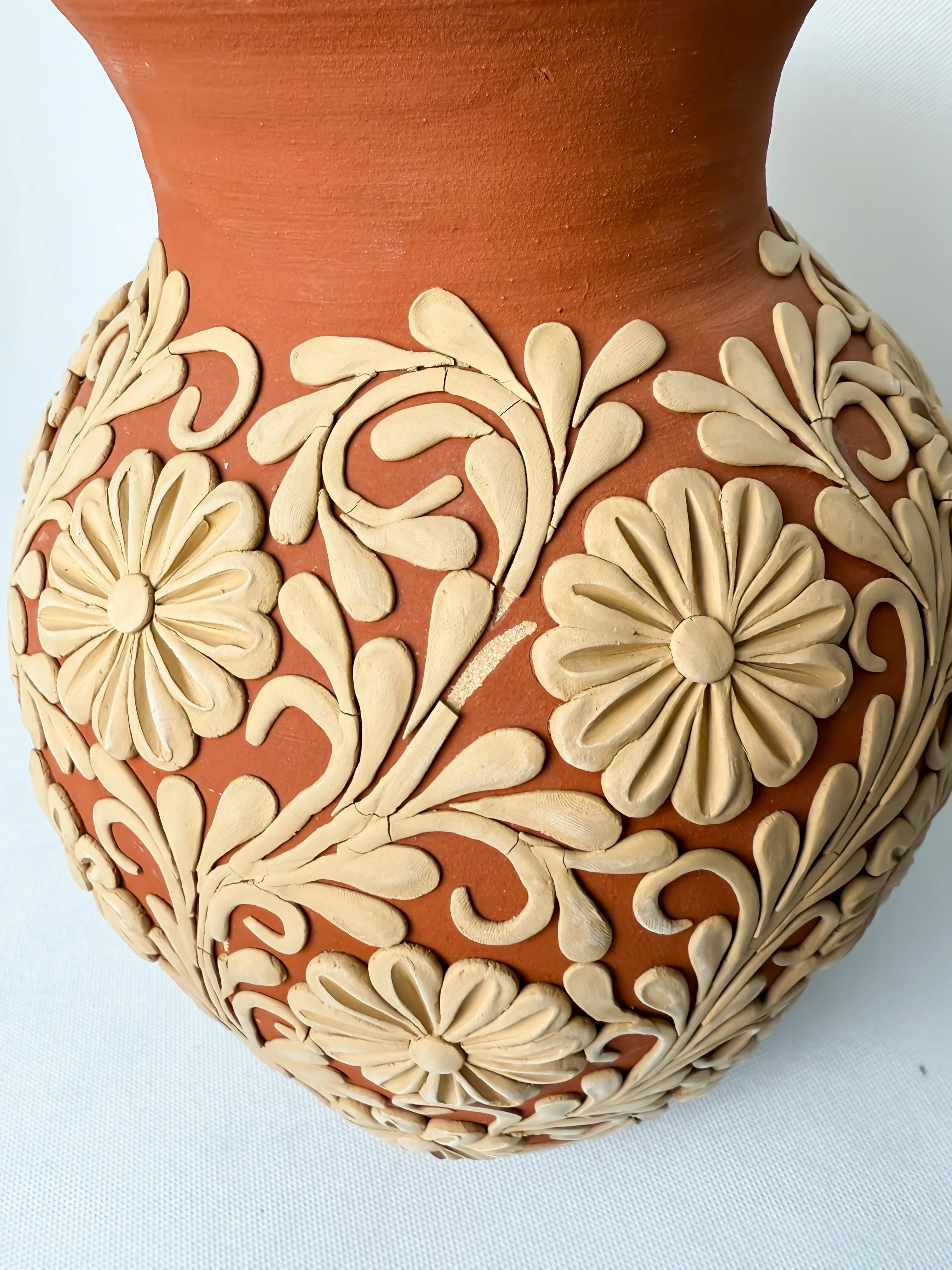 Gaytan Clay Vase DISCOUNTED Tall Mexican Flower Vase Mexican Barro Florero - Image 7