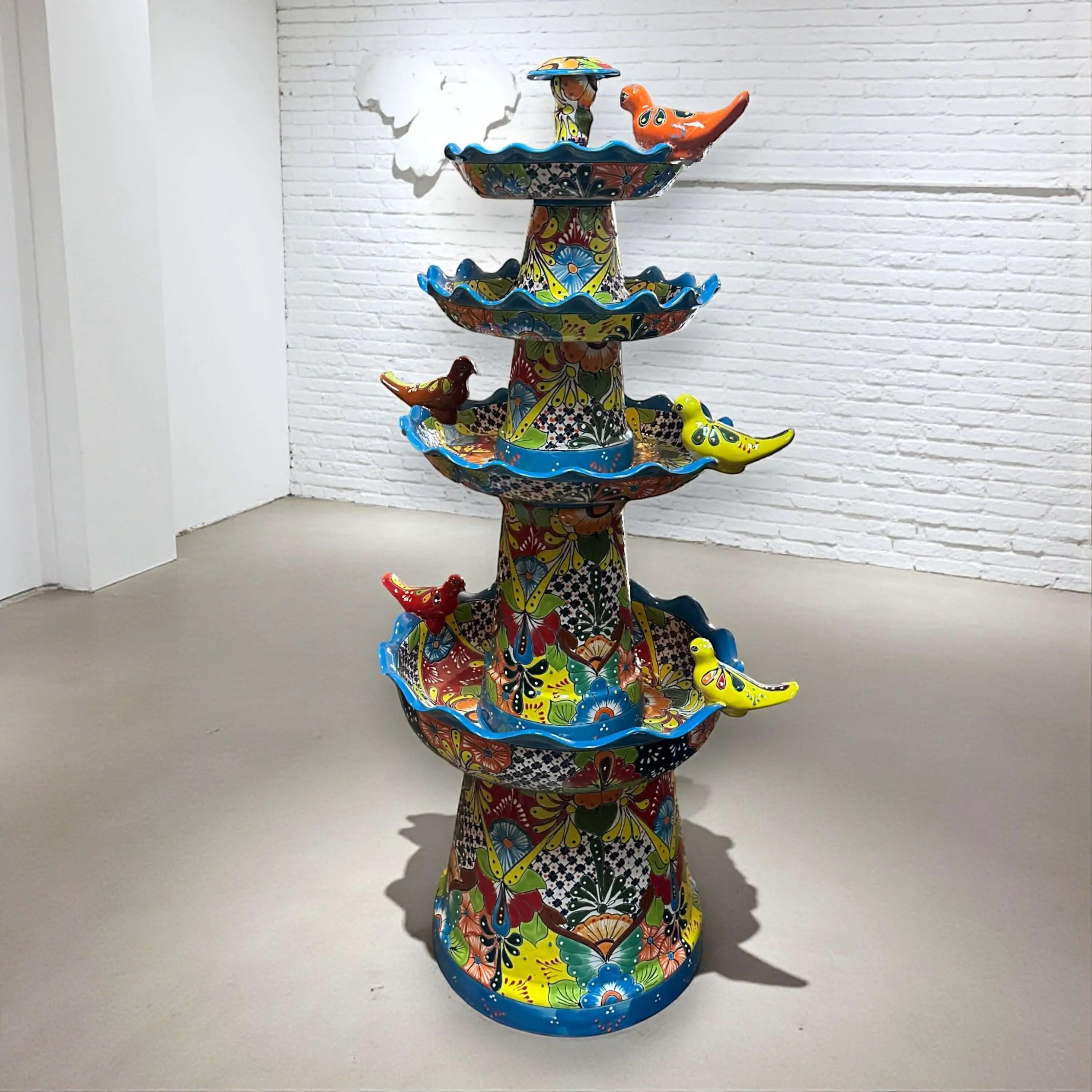 Grand Talavera Garden Fountain | Handcrafted Mexican Art - Image 3