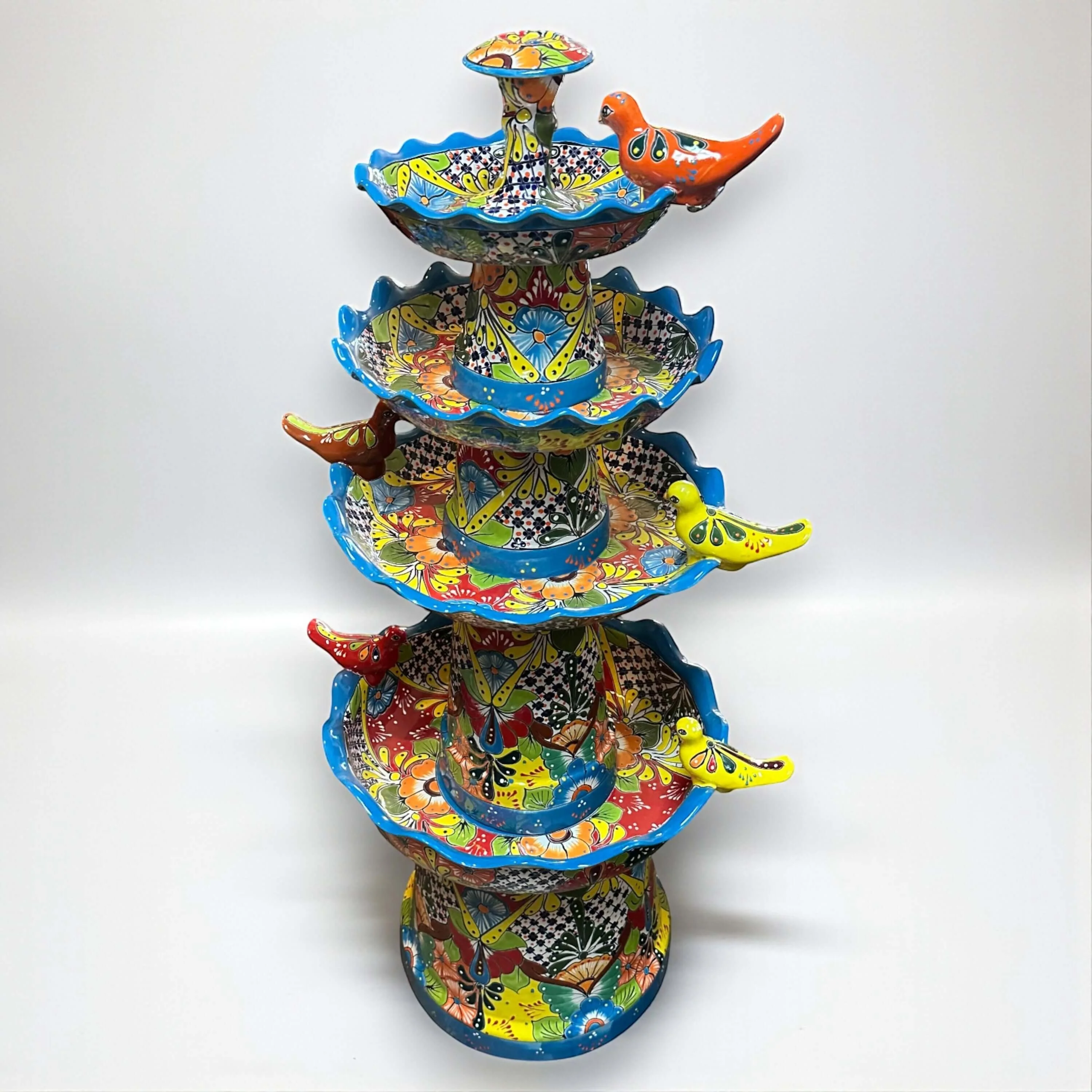Grand Talavera Garden Fountain | Handcrafted Mexican Art - Image 5