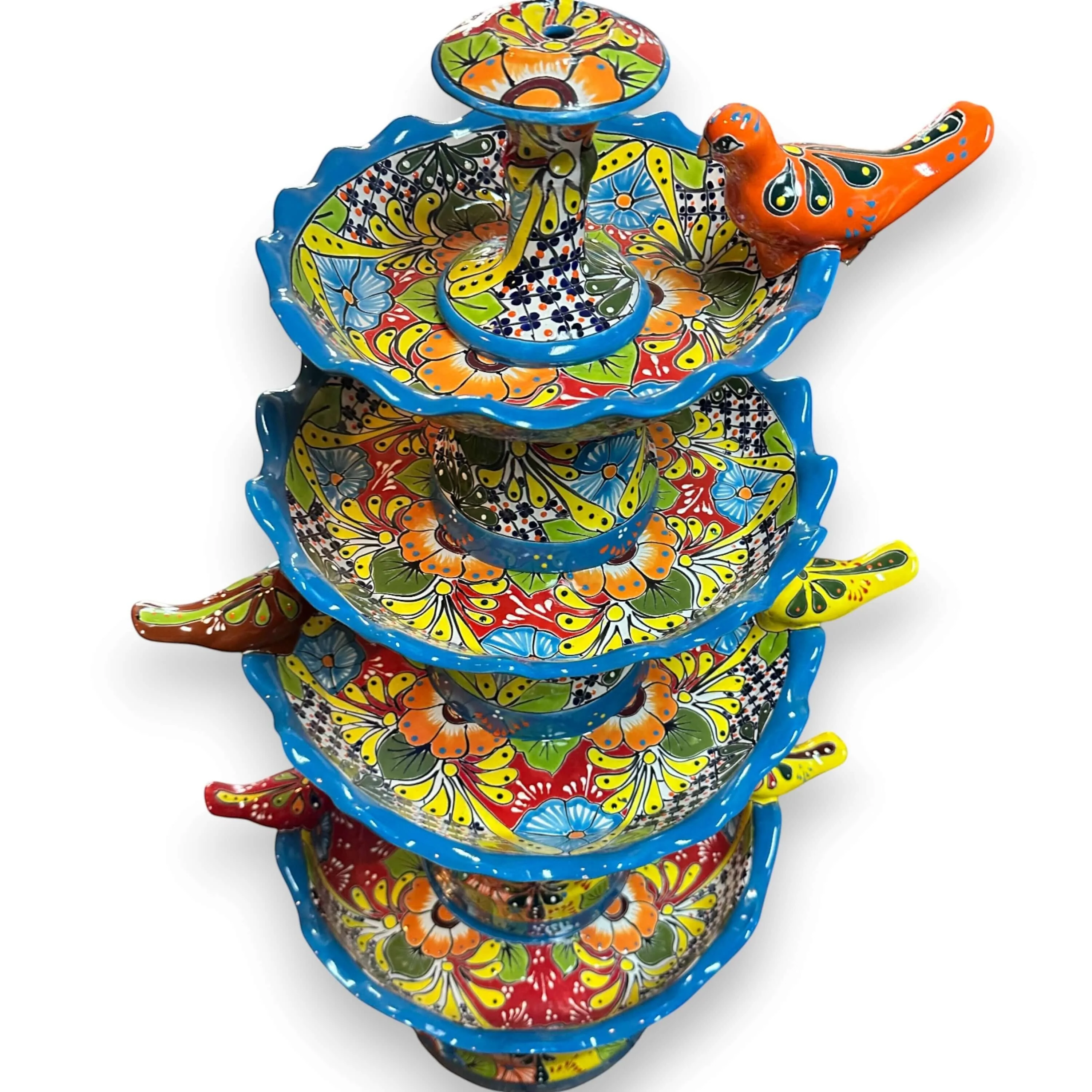 Grand Talavera Garden Fountain | Handcrafted Mexican Art - Image 6