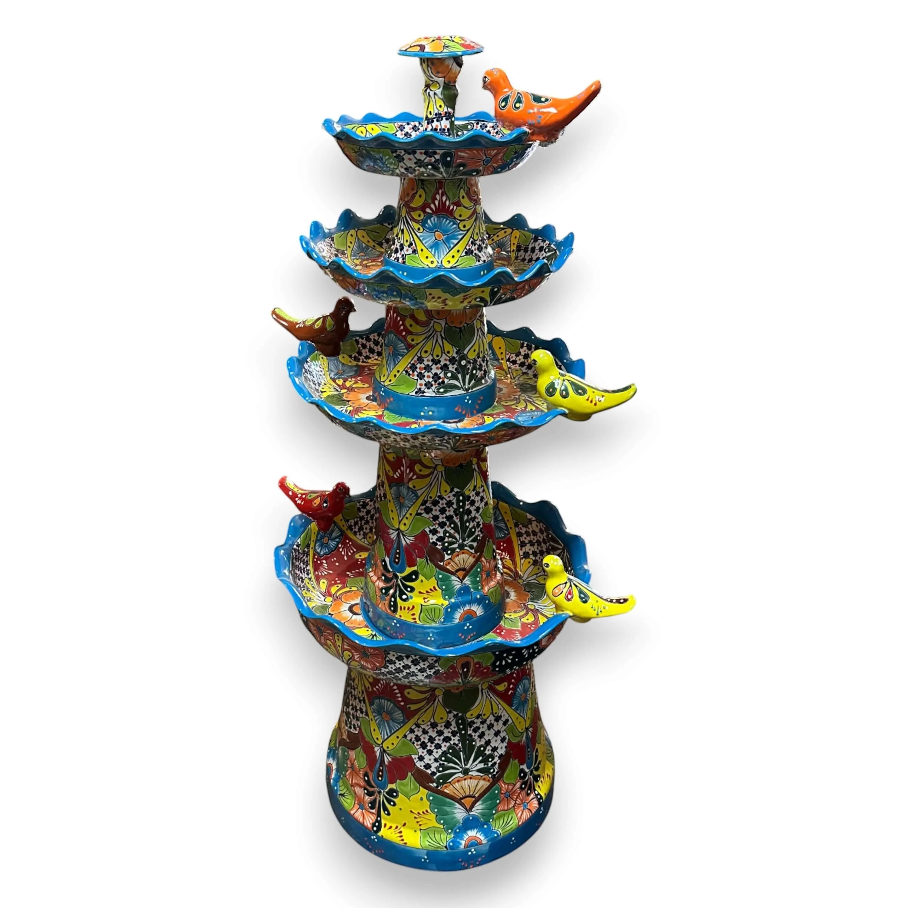 Grand Talavera Garden Fountain | Handcrafted Mexican Art - Image 7