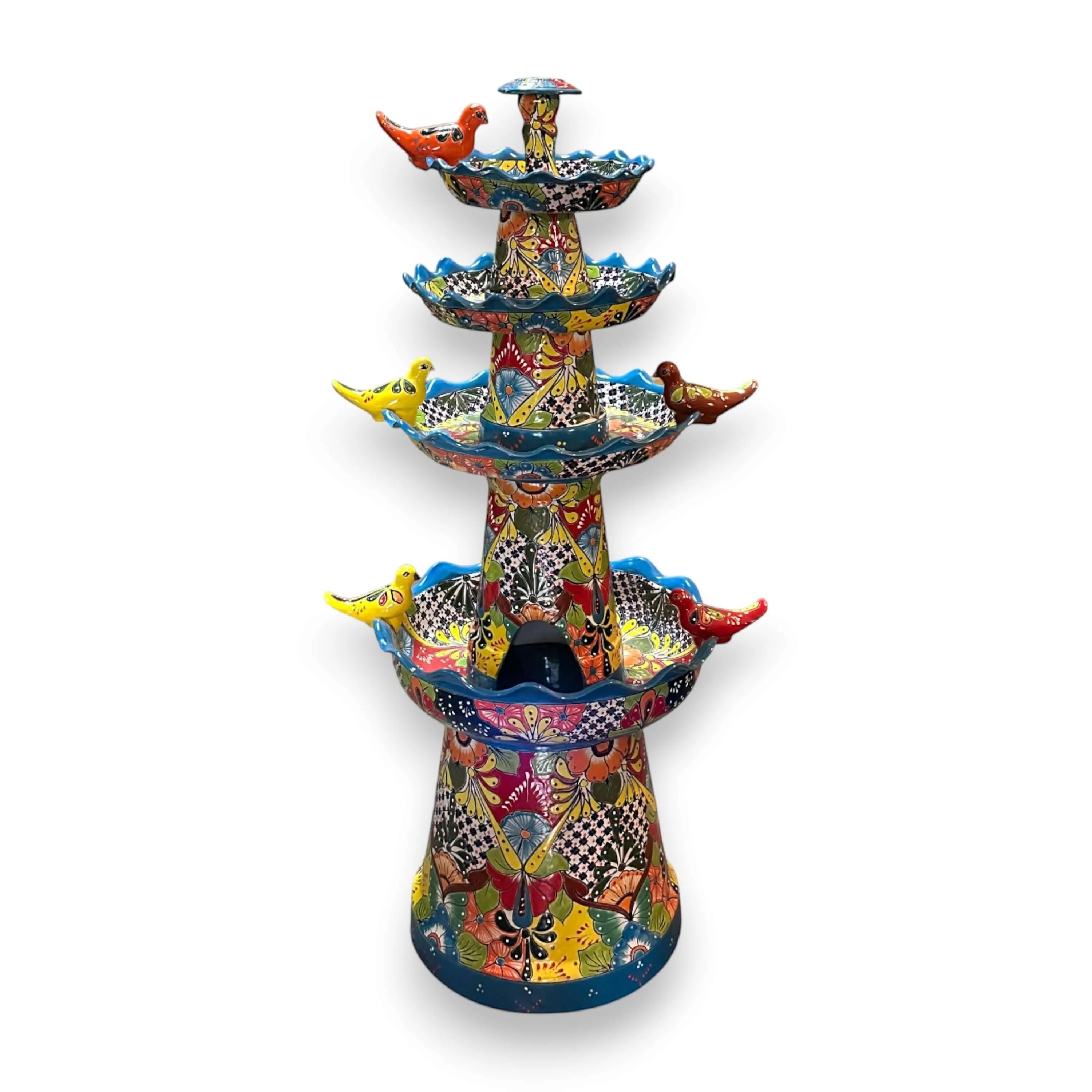 Grand Talavera Garden Fountain | Handcrafted Mexican Art - Image 8