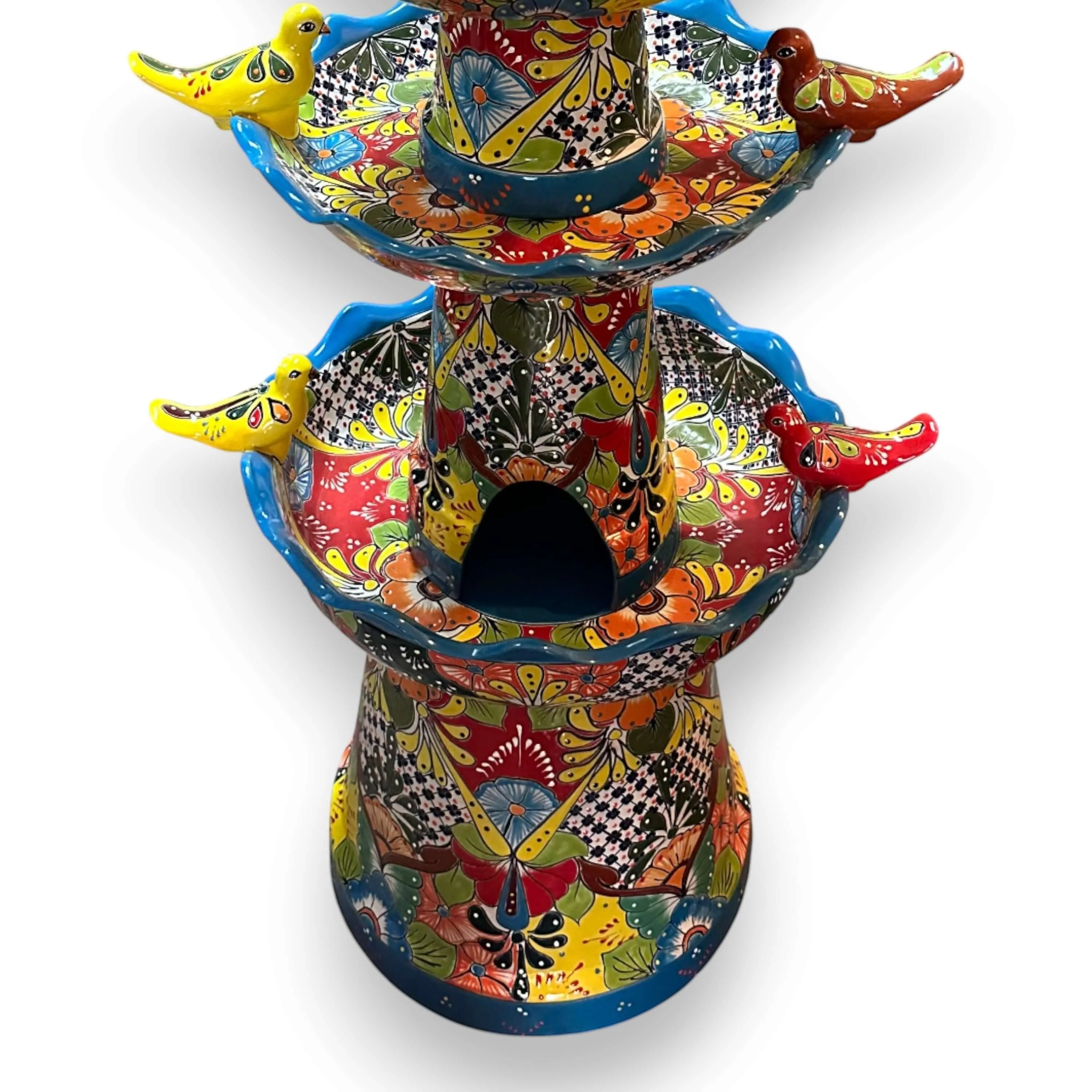 Grand Talavera Garden Fountain | Handcrafted Mexican Art - Image 9