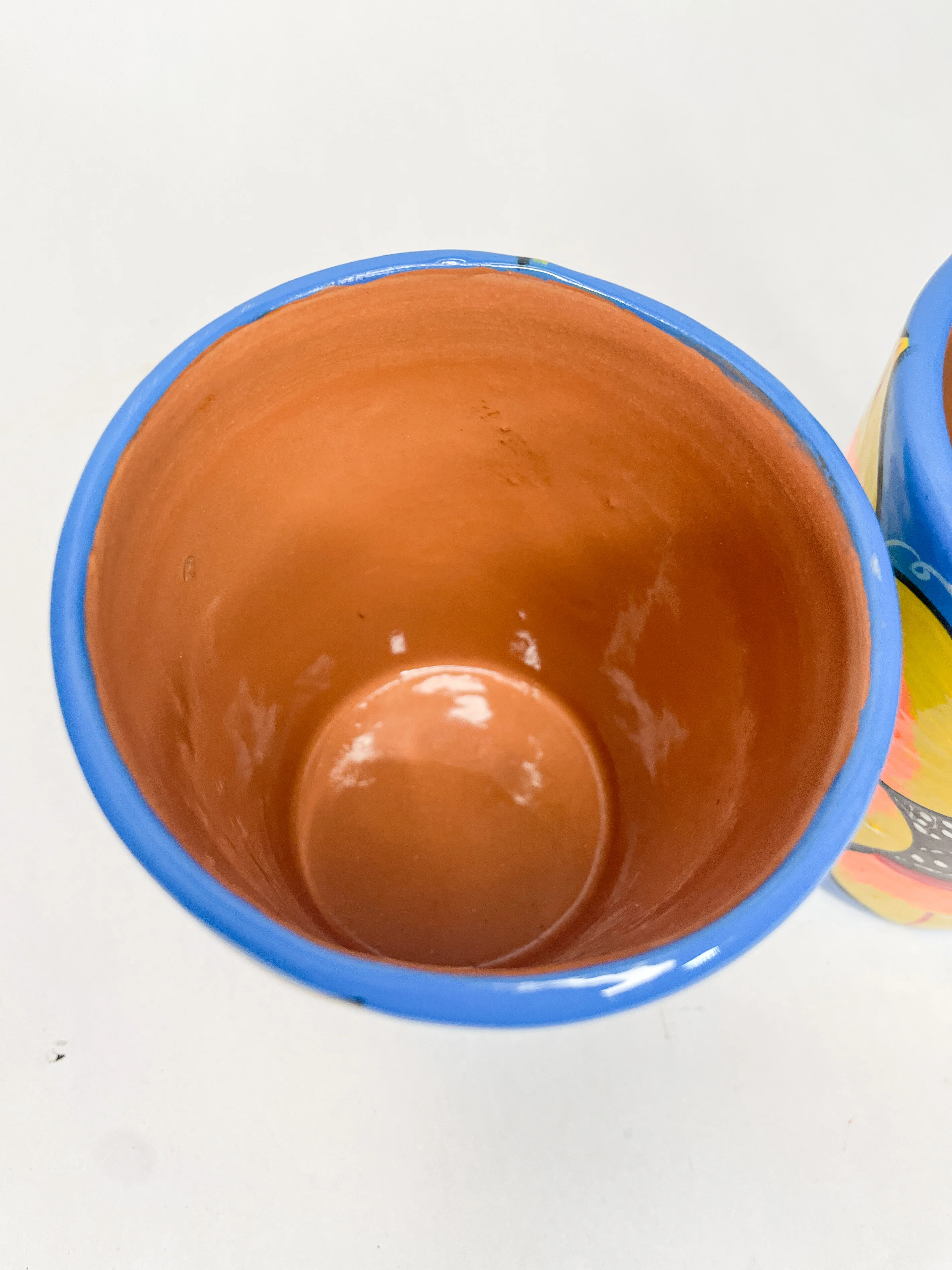 Guerrero Cups 2Pc Set Mexican Clay Tazas de Barro Cups Hand Painted Mexican Clay Mug Mexican Cups - Image 6