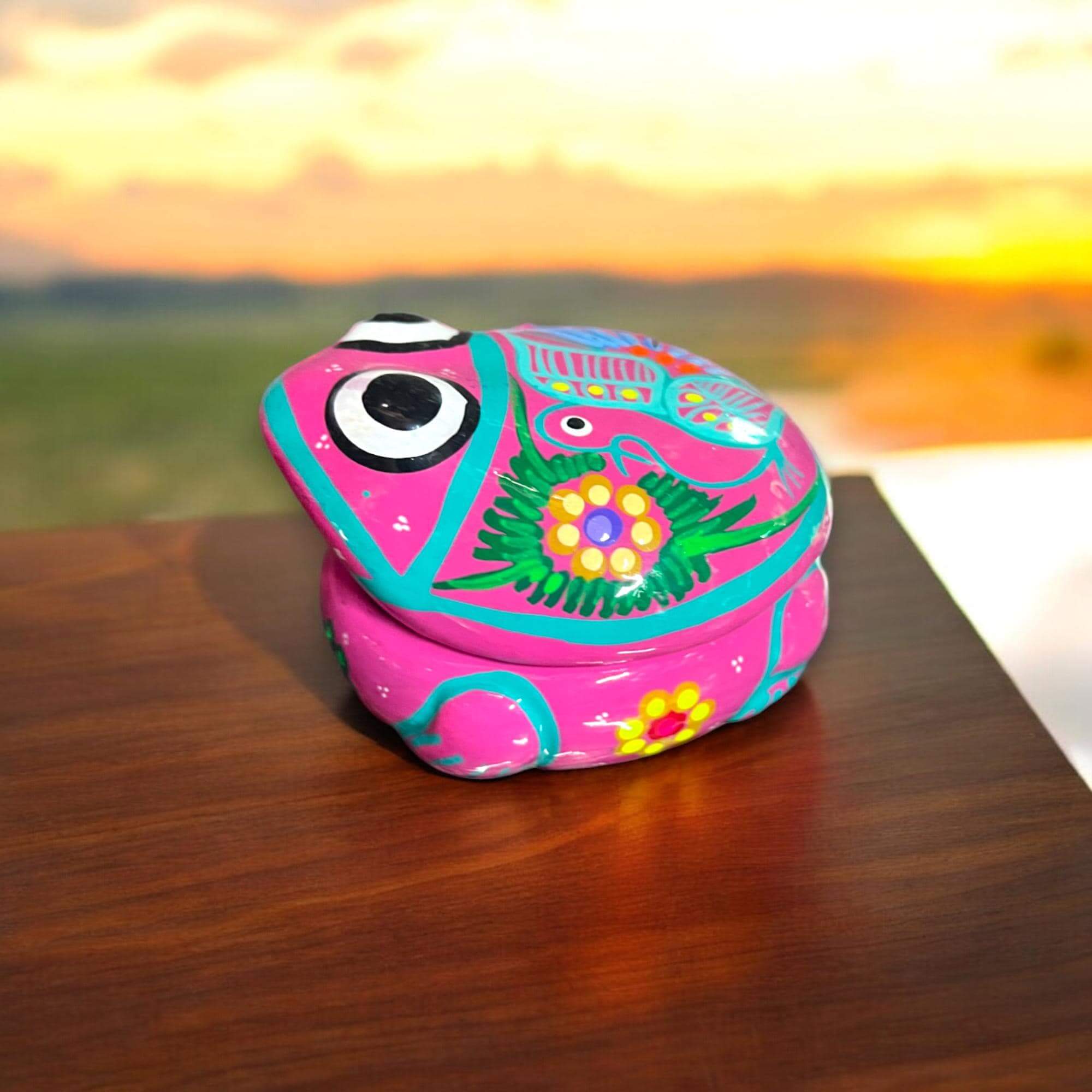 Guerrero Frog Jewelry Box | Handmade Mexican Ceramic Trinket Holder - Image 2