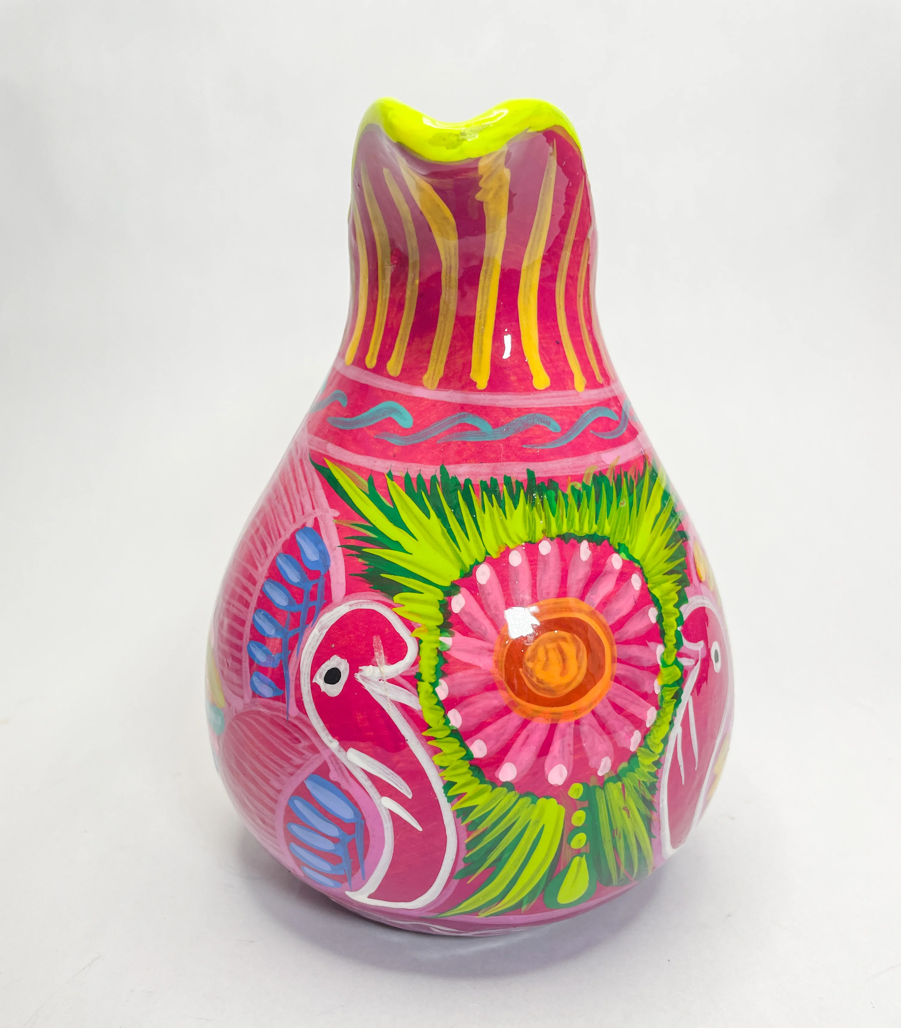 Guerrero Mexican Clay Pitcher Water Pitcher Mexican Clay Pottery Mexican Clay Art Handpainted - Image 5