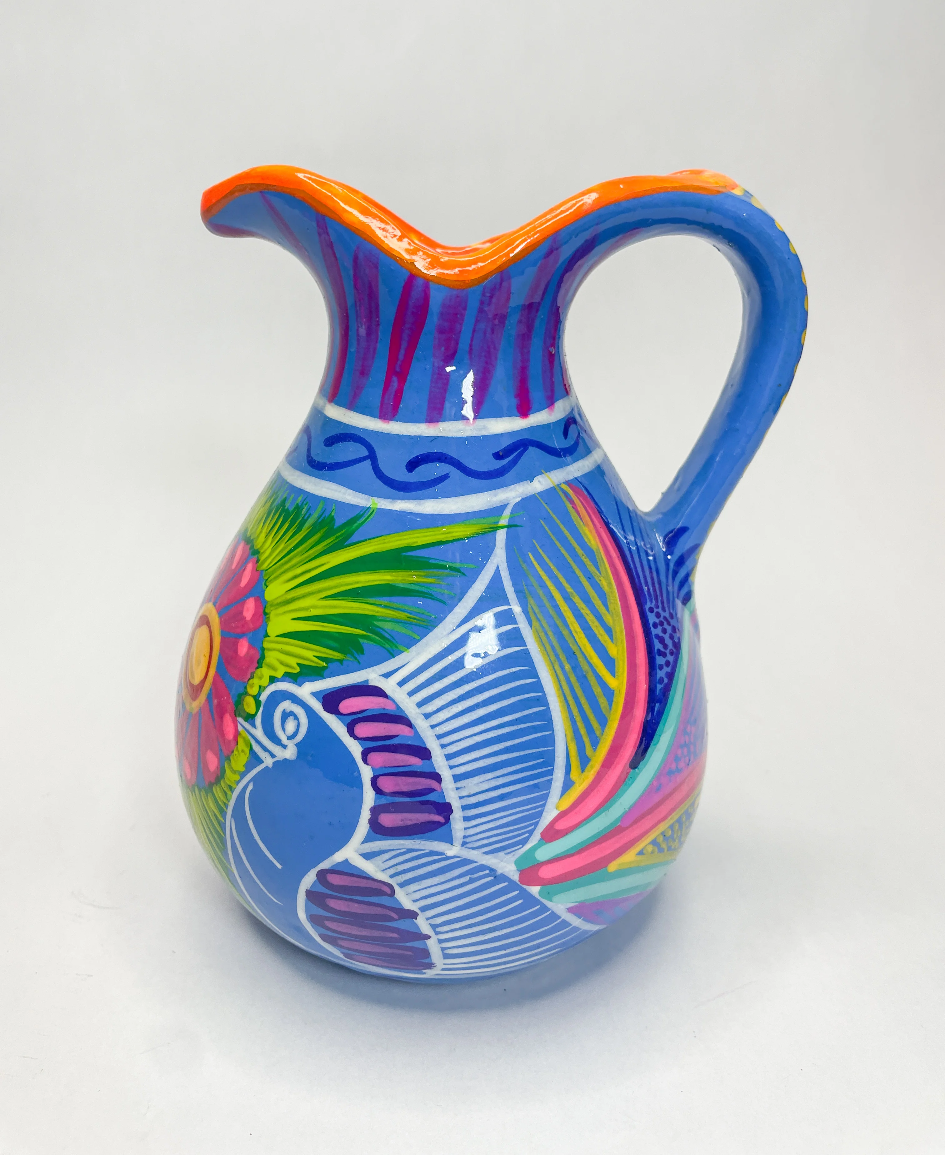 Guerrero Mexican Clay Pitcher Water Pitcher Mexican Clay Pottery Mexican Clay Art Handpainted - Image 8