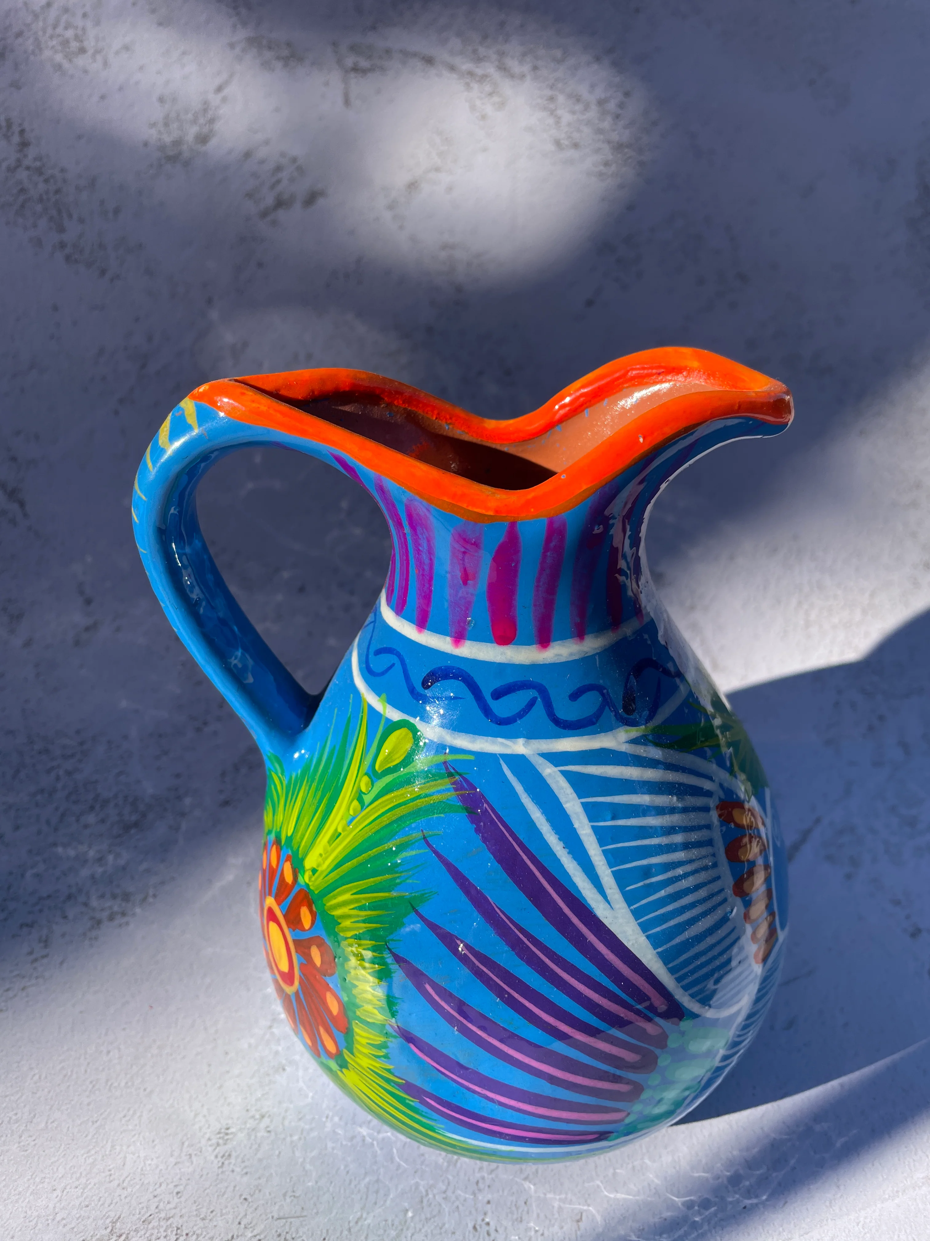 Guerrero Mexican Clay Pitcher Water Pitcher Mexican Clay Pottery Mexican Clay Art Handpainted - Image 9