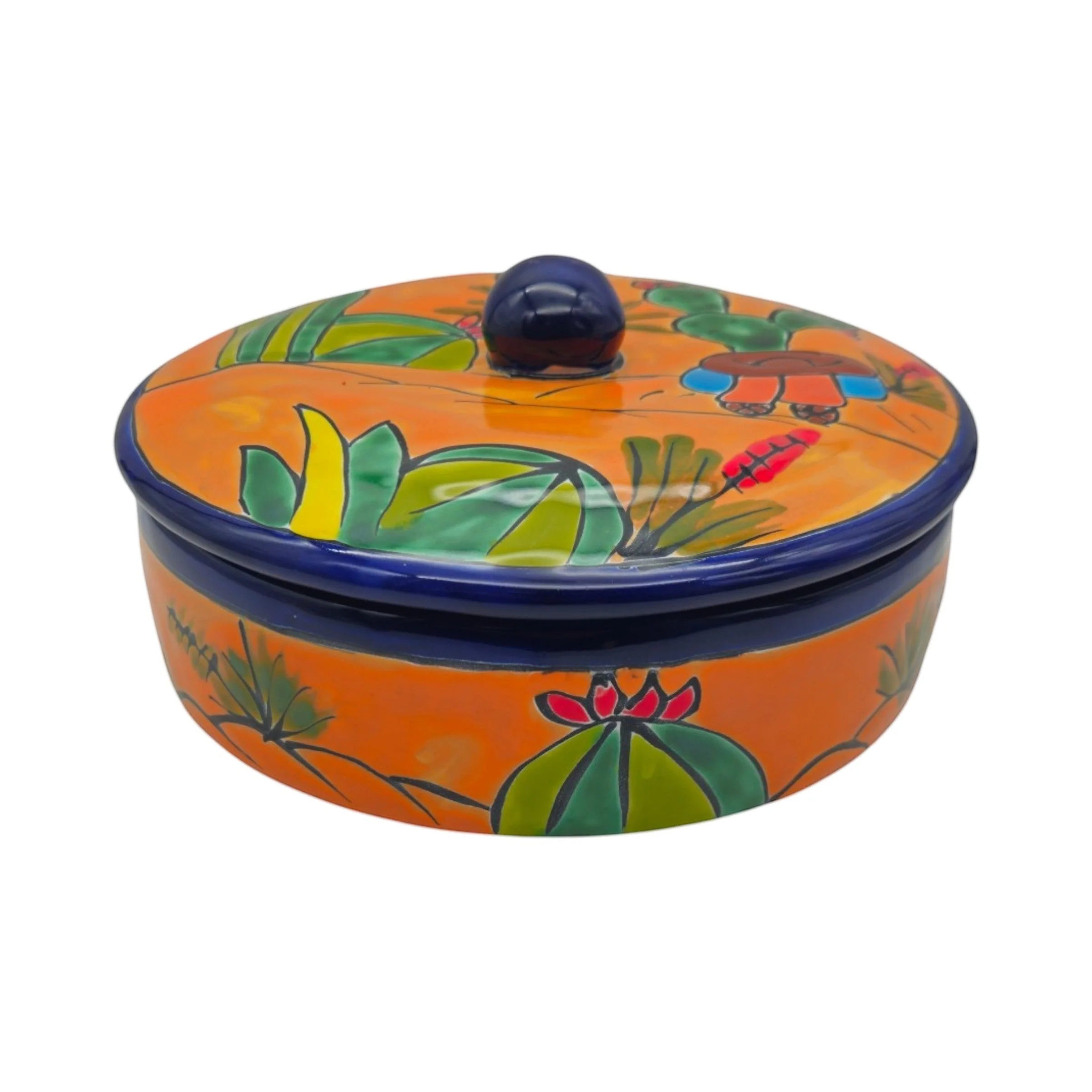 Handcrafted Talavera Tortilla Warmer | Colorful Mexican Sleeping Man Panchito - Image 5